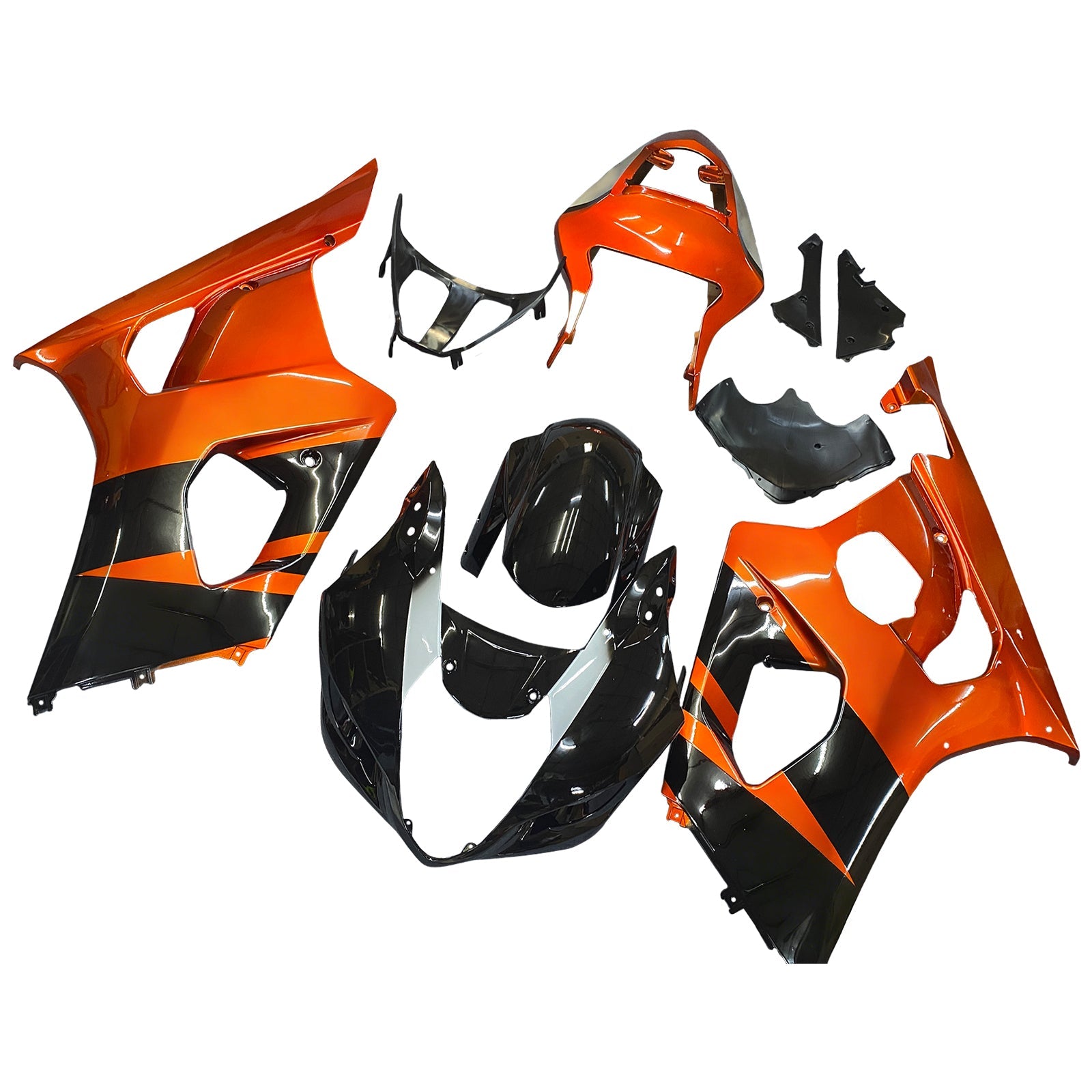 2003-2004 Suzuki GSXR 1000 Black Red GSXR Racing Fairings Generic