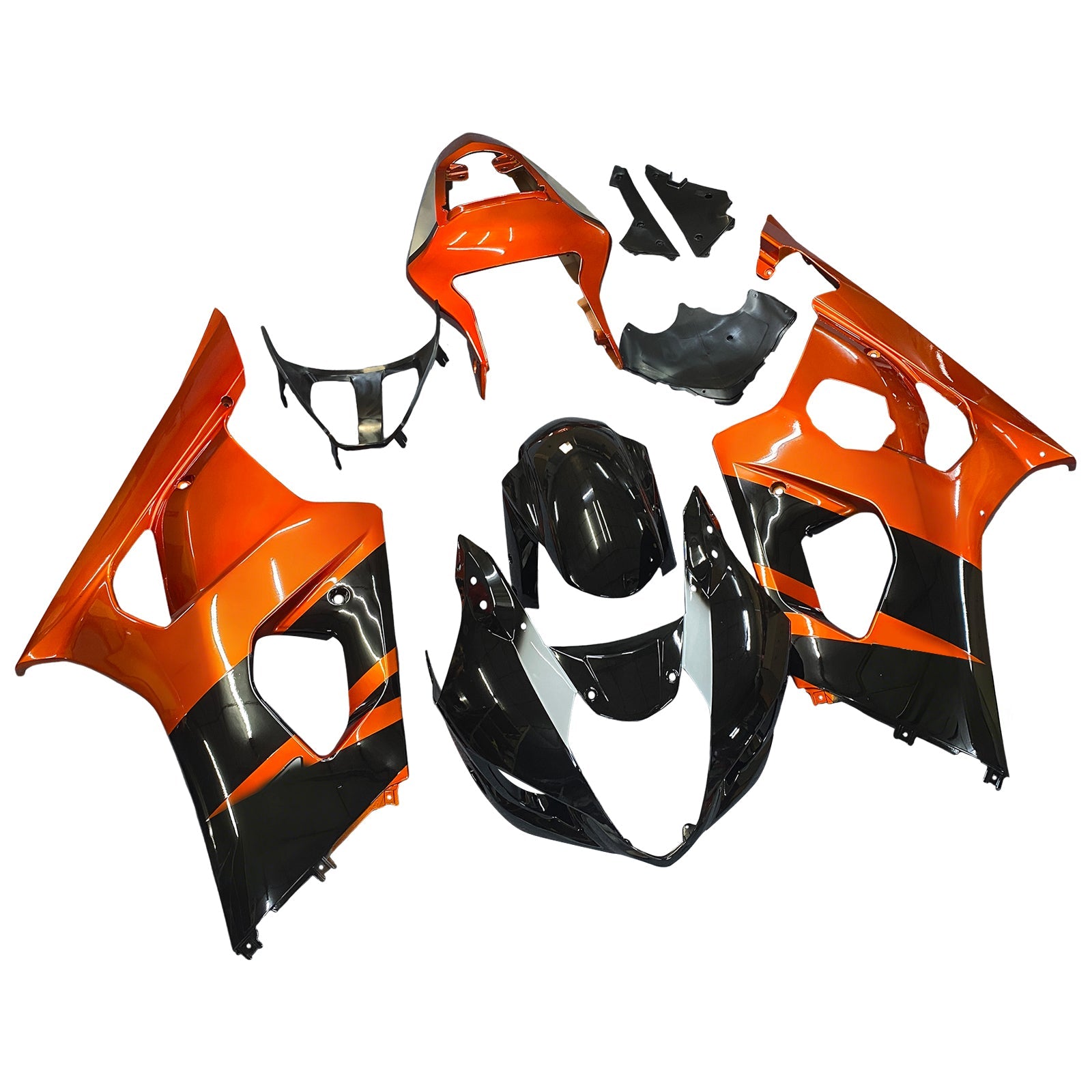 2003-2004 Suzuki GSXR 1000 Black Red GSXR Racing Fairings Generic