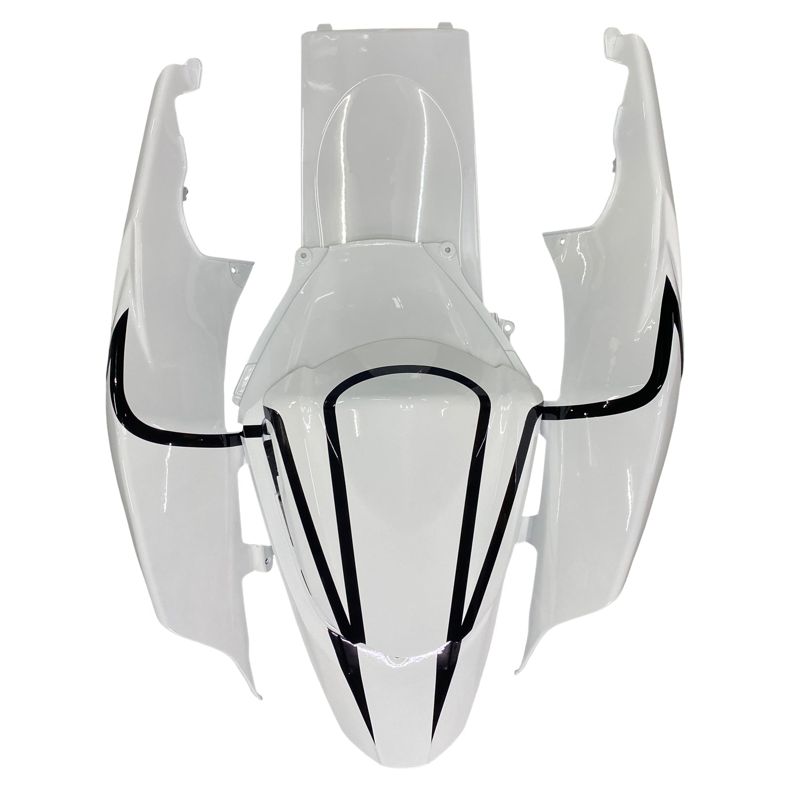2007-2008 Suzuki GSXR 1000 Amotopart Fairings White Black Alstare Racing Customs Fairing