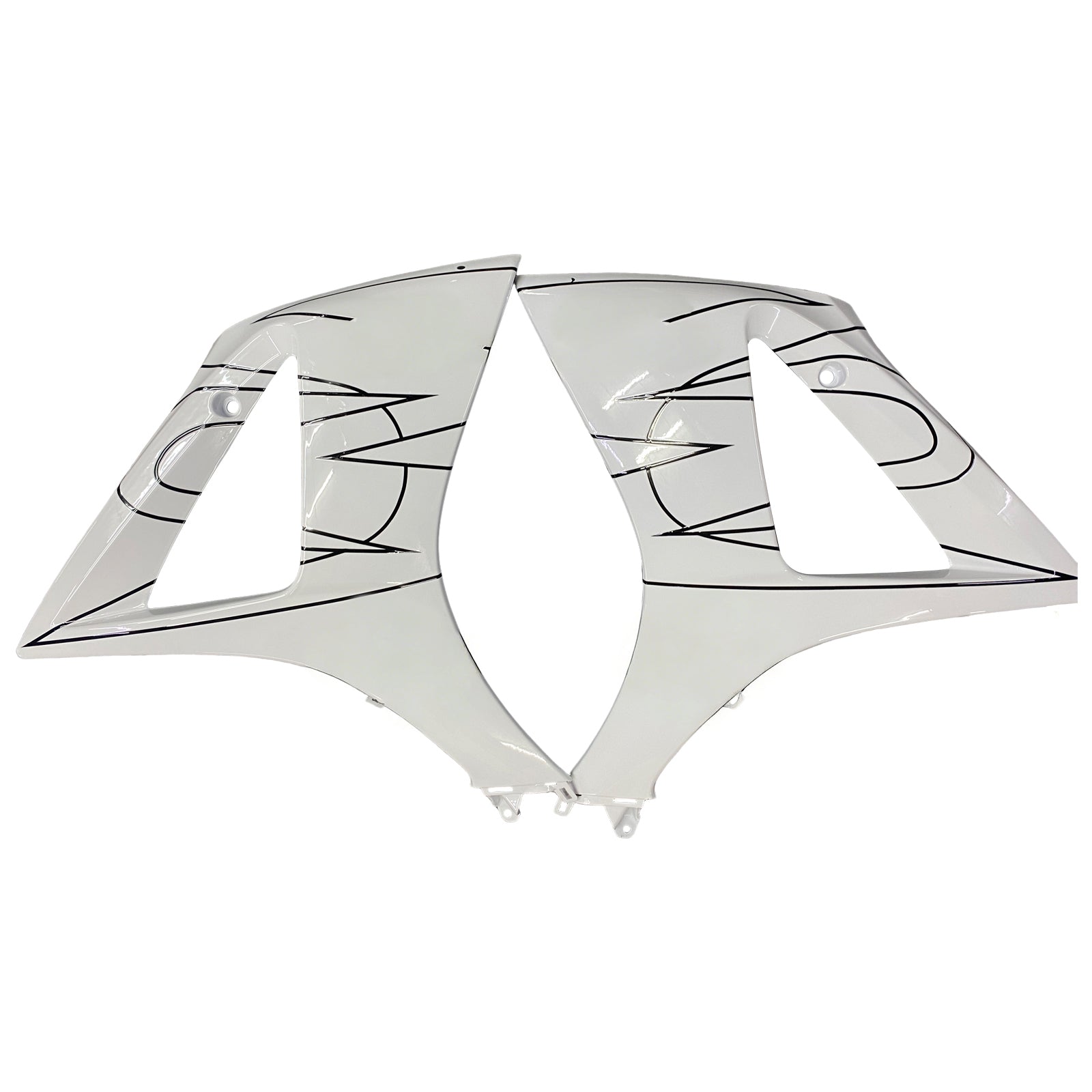 2007-2008 Suzuki GSXR 1000 Amotopart Fairings White Black Alstare Racing Customs Fairing