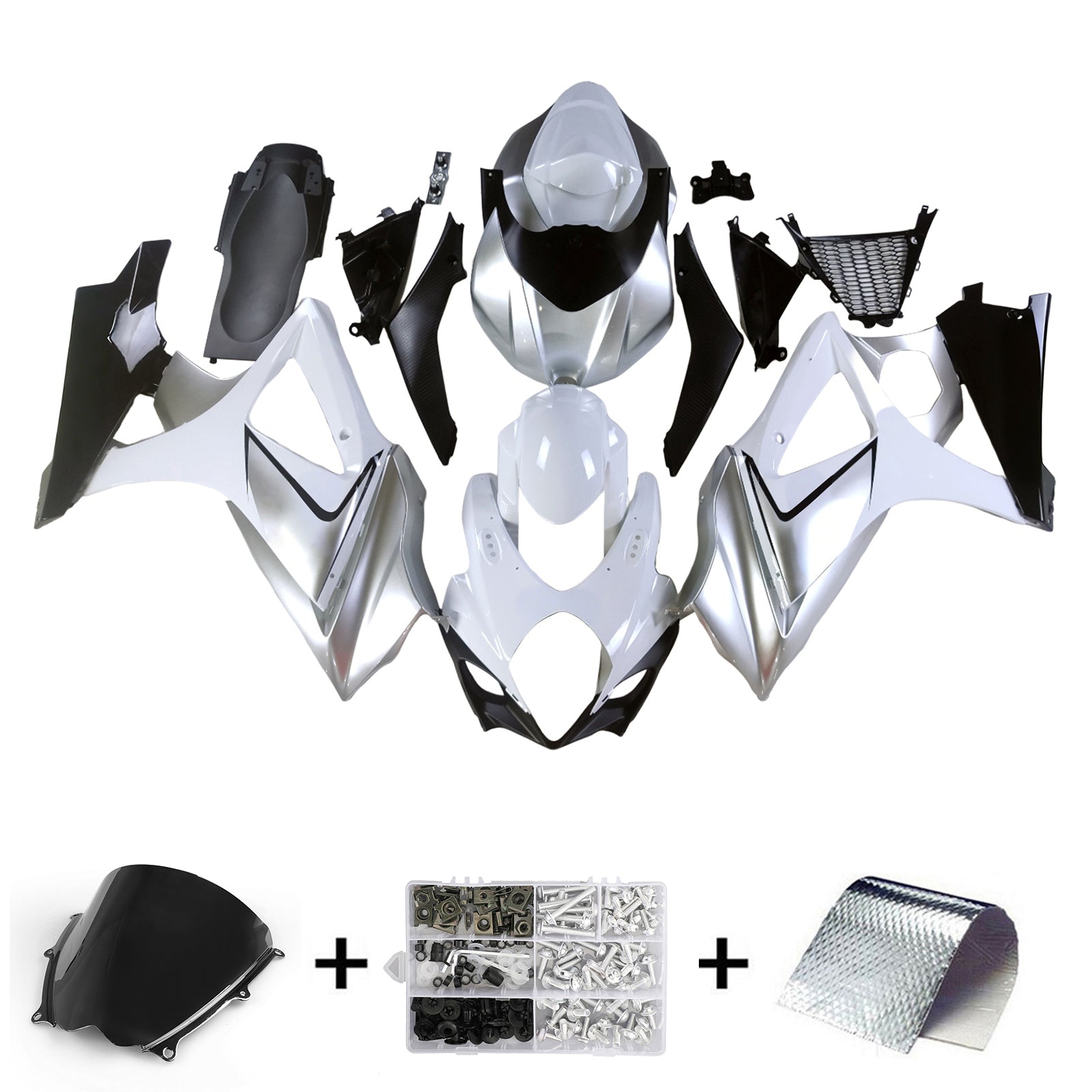 2007-2008 Suzuki GSXR 1000 Silve GSXR Racing Fairings Generic