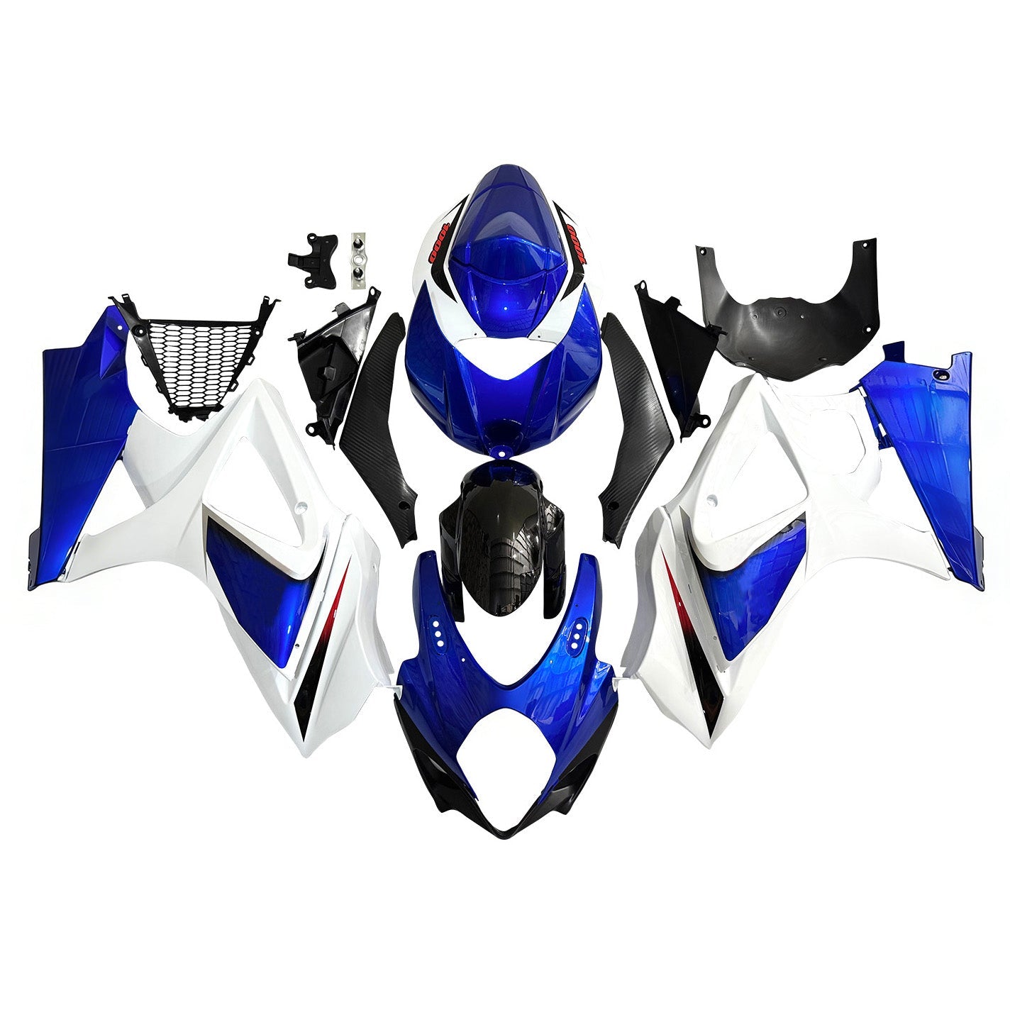 2007-2008 Suzuki GSXR 1000 Blue & White GSXR Racing Fairings Generic