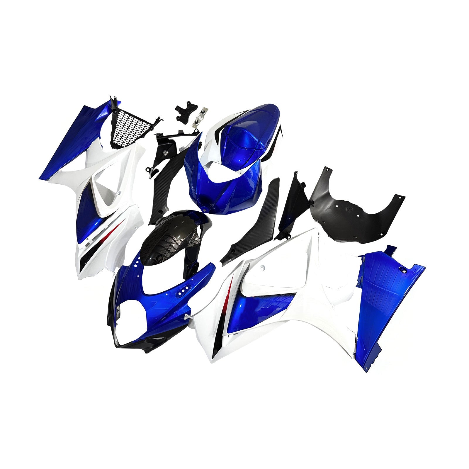 2007-2008 Suzuki GSXR 1000 Blue & White GSXR Racing Fairings Generic