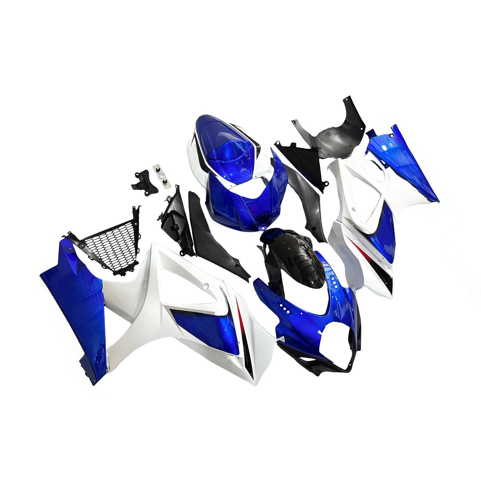 2007-2008 Suzuki GSXR 1000 Blue & White GSXR Racing Fairings Generic