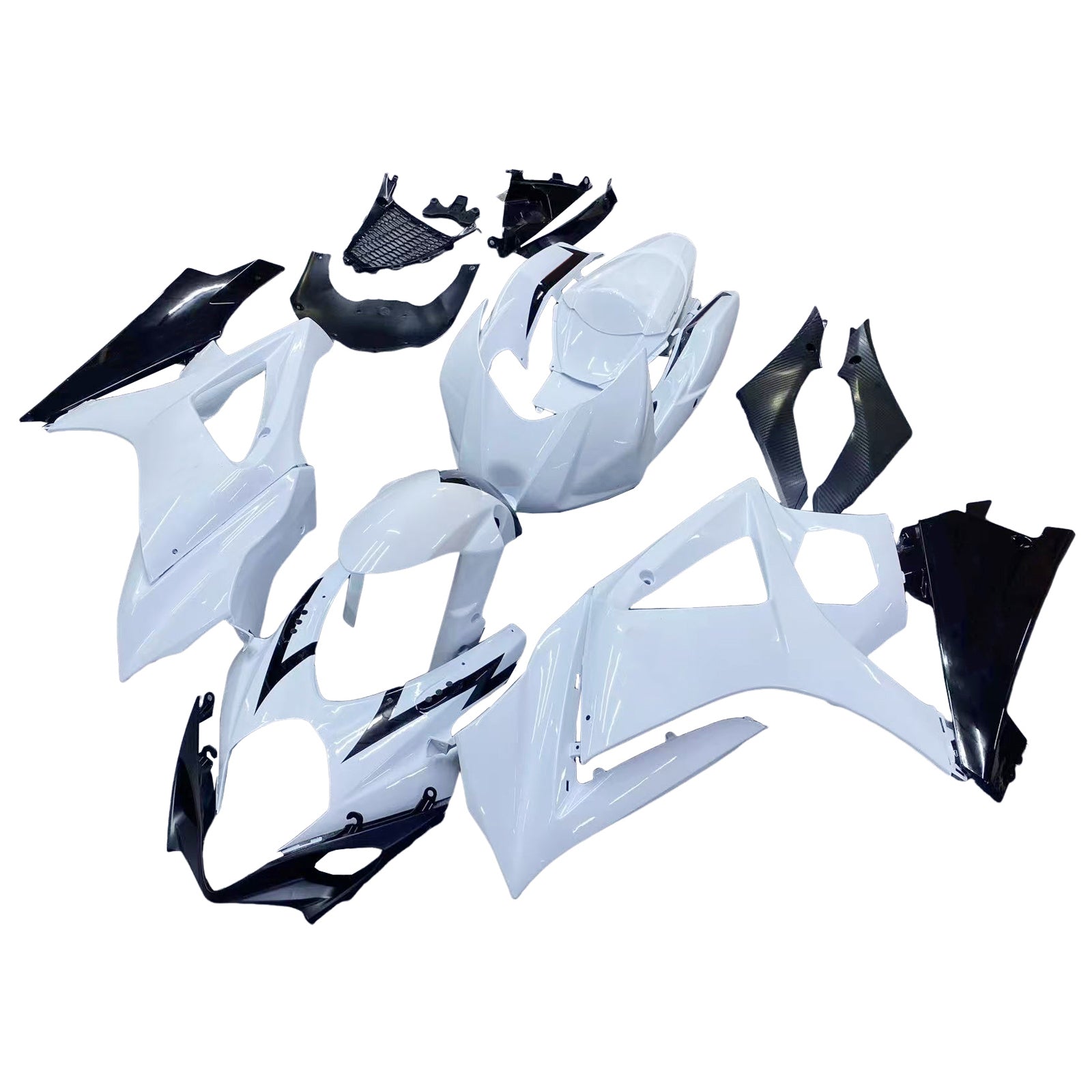2007-2008 Suzuki GSXR 1000 White & Black GSXR Racing Fairings Generic