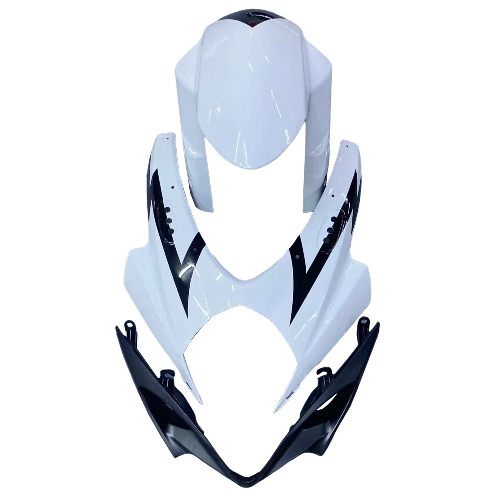 2007-2008 Suzuki GSXR 1000 White & Black GSXR Racing Fairings Generic