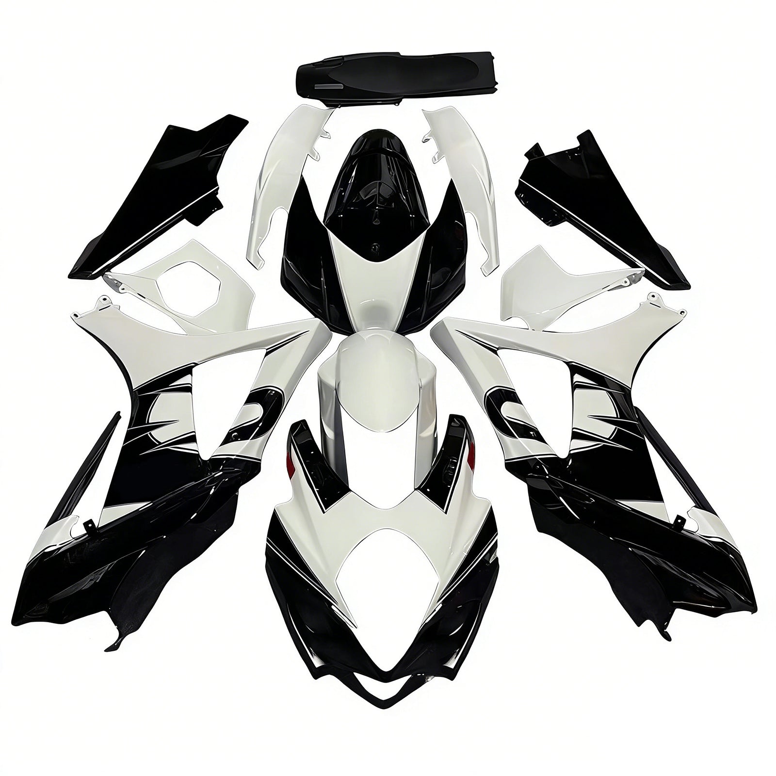 2007-2008 Suzuki GSXR 1000 Black & White GSXR Racing Fairings Generic