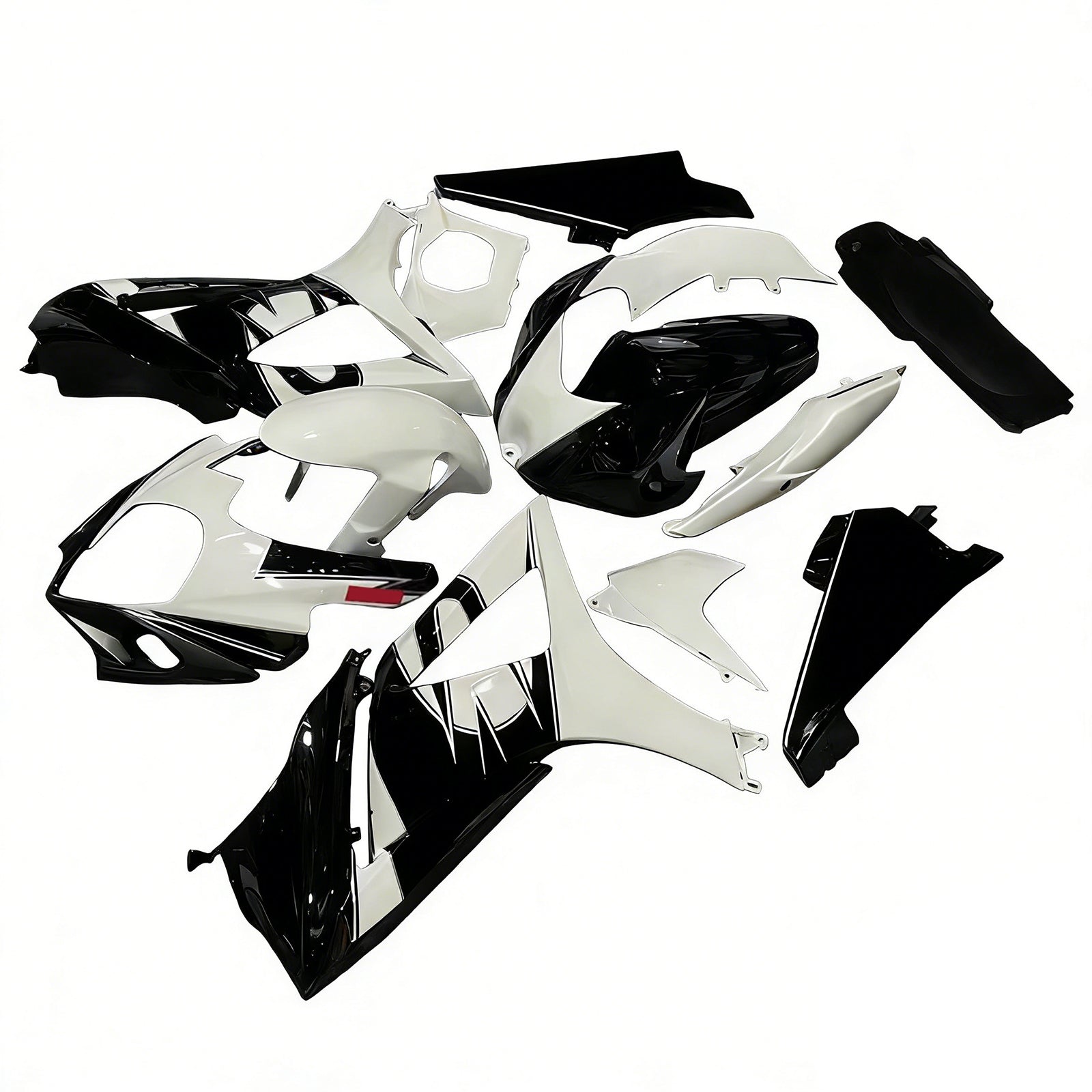2007-2008 Suzuki GSXR 1000 Black & White GSXR Racing Fairings Generic