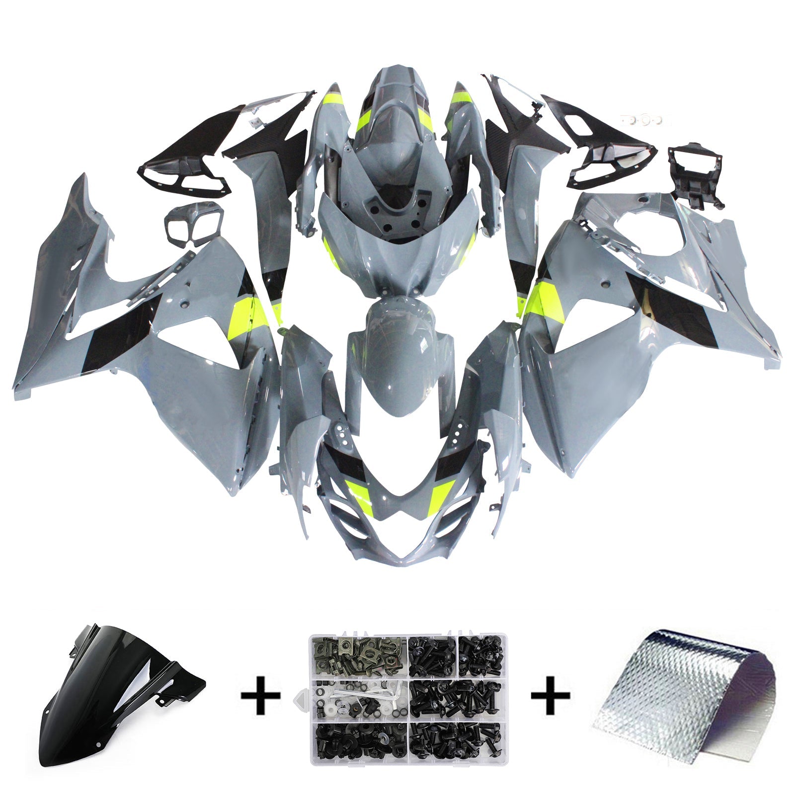 2009-2016 Suzuki GSXR1000 K9 Amotopart Injection Fairing Kit Bodywork Plastic ABS #121