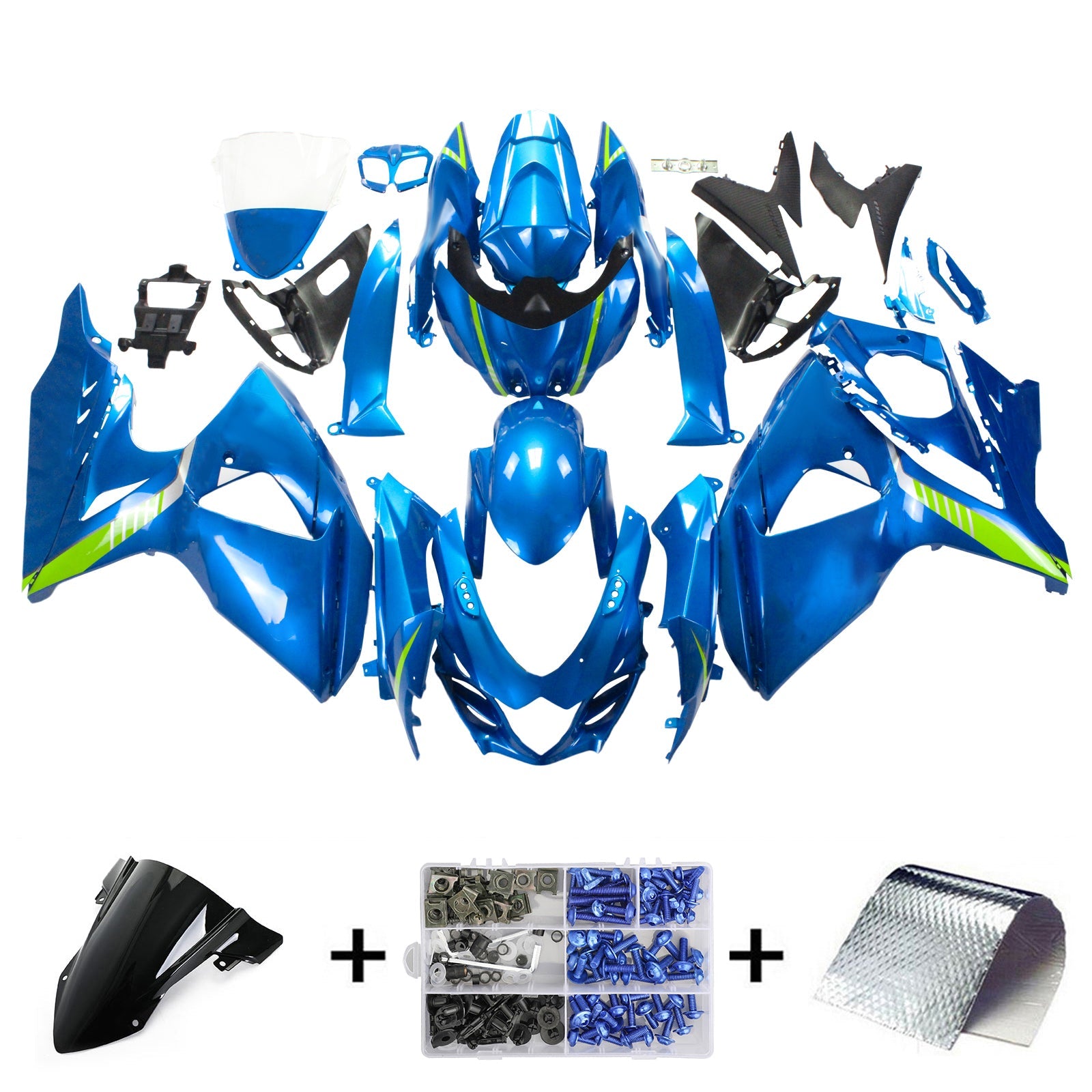 2009-2016 Suzuki GSXR1000 K9 Amotopart Injection Fairing Kit Bodywork Plastic ABS #125