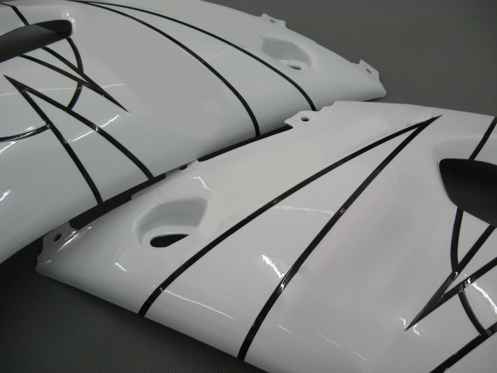 2001-2003 GSXR600 Bodywork Fairing White ABS Injection Molded Plastics Set Generic