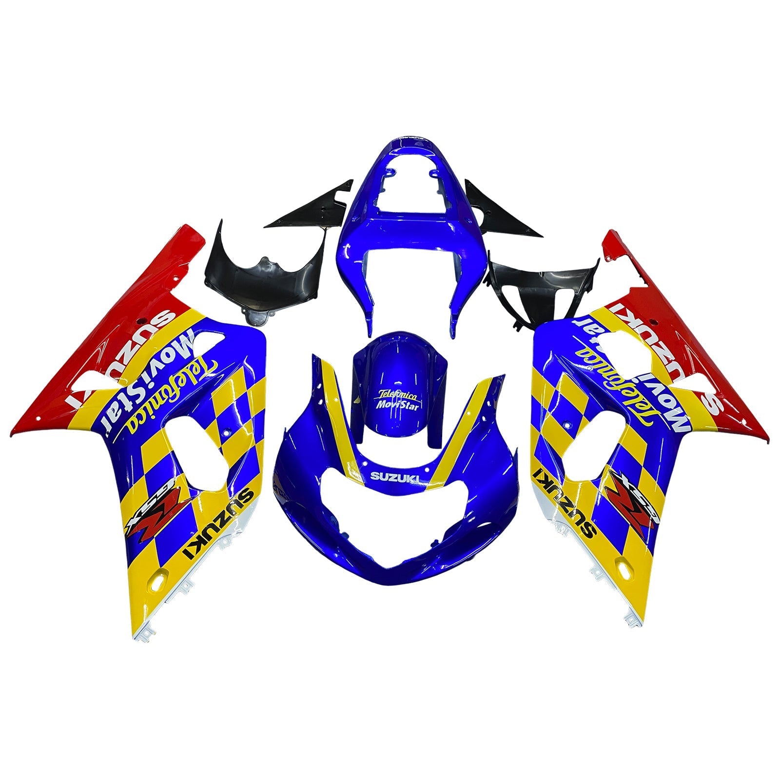 2001-2003 Suzuki GSXR 600 Amotopart Fairings Yellow & Blue Corona GSXR Racing