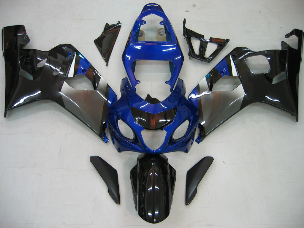 2004-2005 Suzuki GSXR 600 750 Fairings Blue Black Silver GSXR Racing Generic