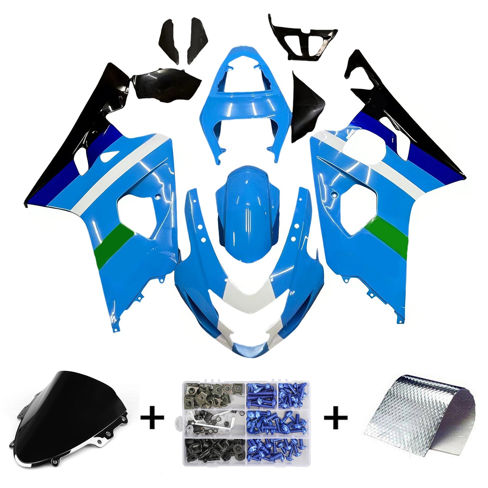 2004-2005 Suzuki GSXR 600 750 Blue Rizla Suzuki GSXR Racing Fairings Generic
