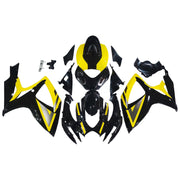 2006-2007 Suzuki GSXR 600 750 Black & Yellow GSXR Racing Fairings Generic