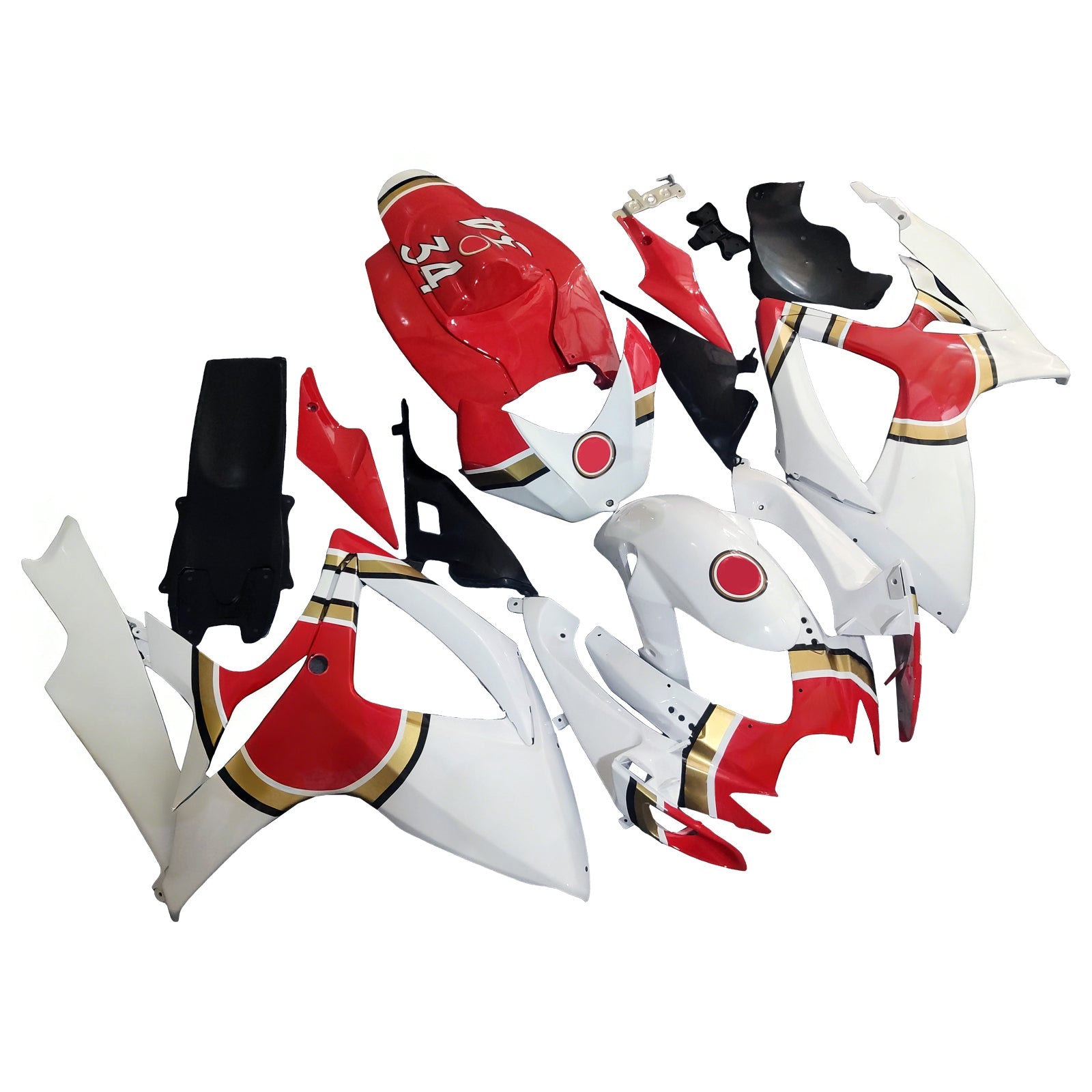 2006-2007 GSXR 600/750 Red Bodywork Fairing ABS Injection Molded Plastics Set Generic