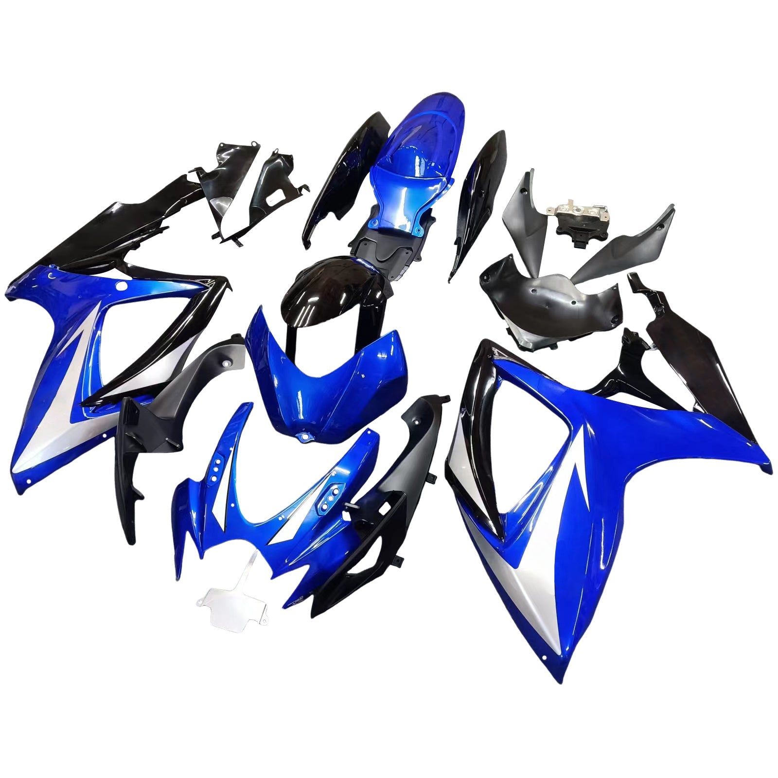 2006-2007 Suzuki GSXR 600 750 Blue & Black GSXR Racing Fairings Generic