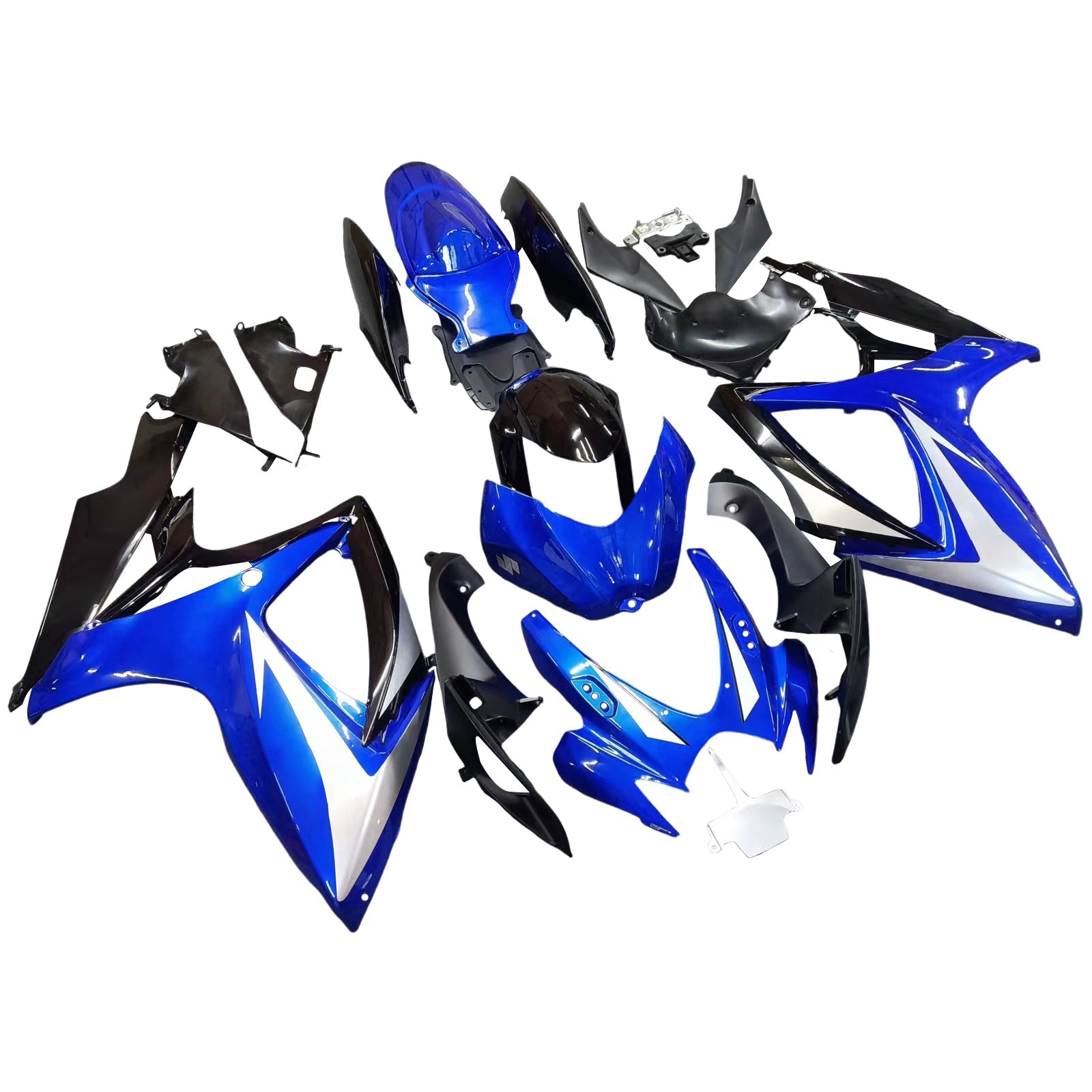 2006-2007 Suzuki GSXR 600 750 Blue & Black GSXR Racing Fairings Generic