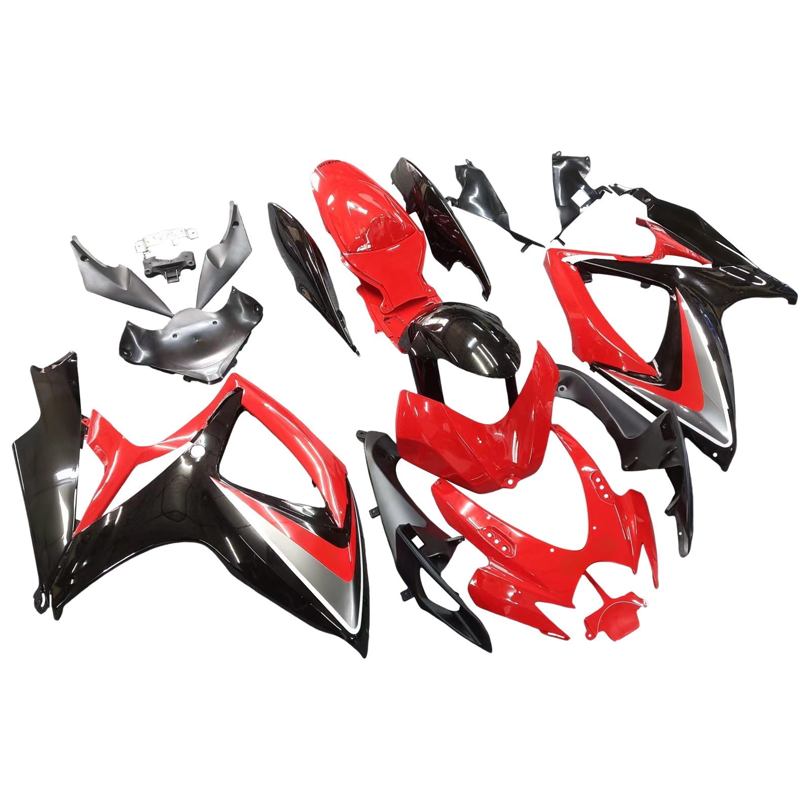 2006-2007 Suzuki GSXR 600 750 Red & Black GSXR Racing Fairings Generic