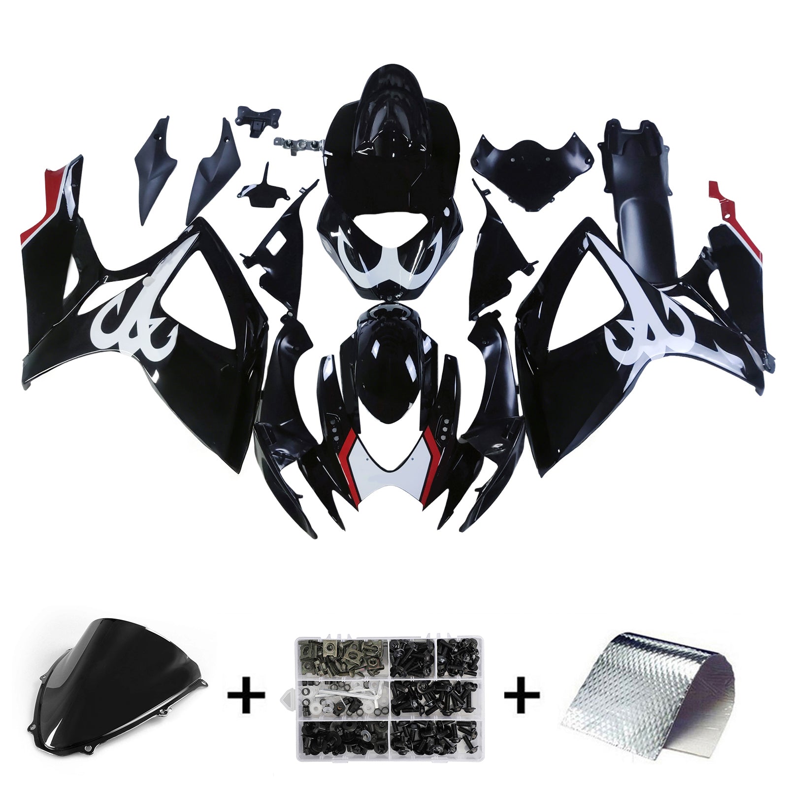 2006-2007 Suzuki GSXR 600 750 Black Beacon GSXR Racing Fairings Generic