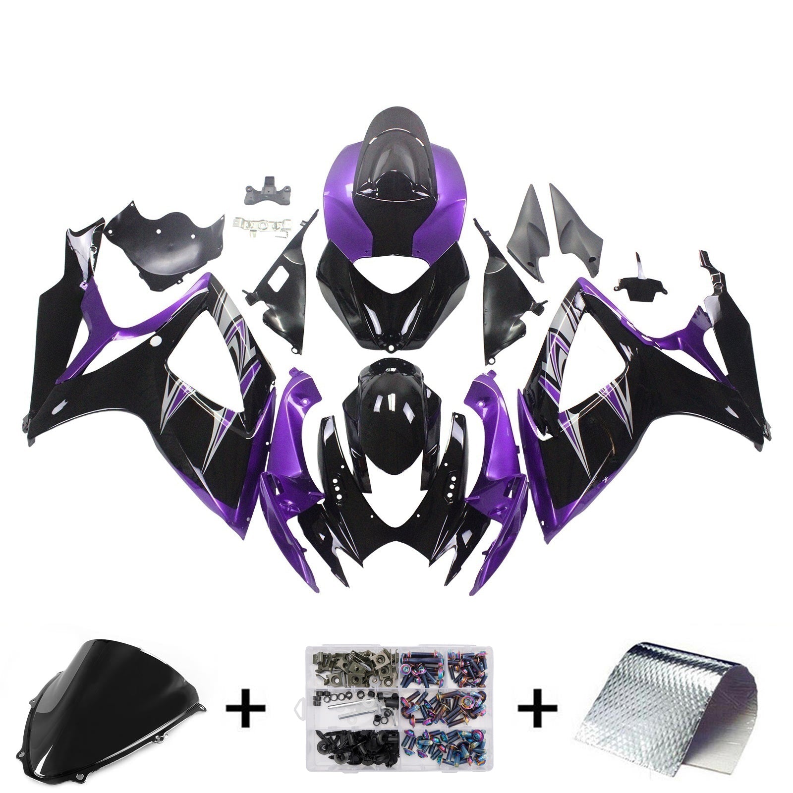 2006-2007 Suzuki GSXR 600/750 K6 Amotopart Injection Fairing Kit Bodywork Plastic ABS #114