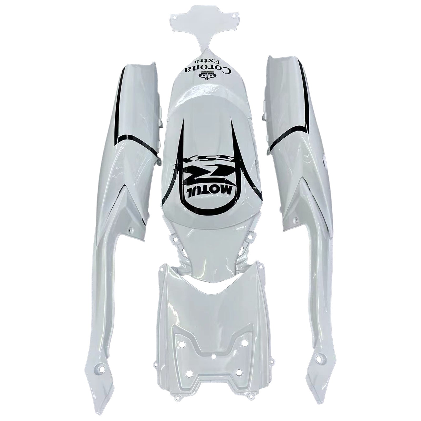 2008-2009-2010 Suzuki GSXR 600 750 White Alstare Corona Racing Amotopart Fairings Customs Fairing