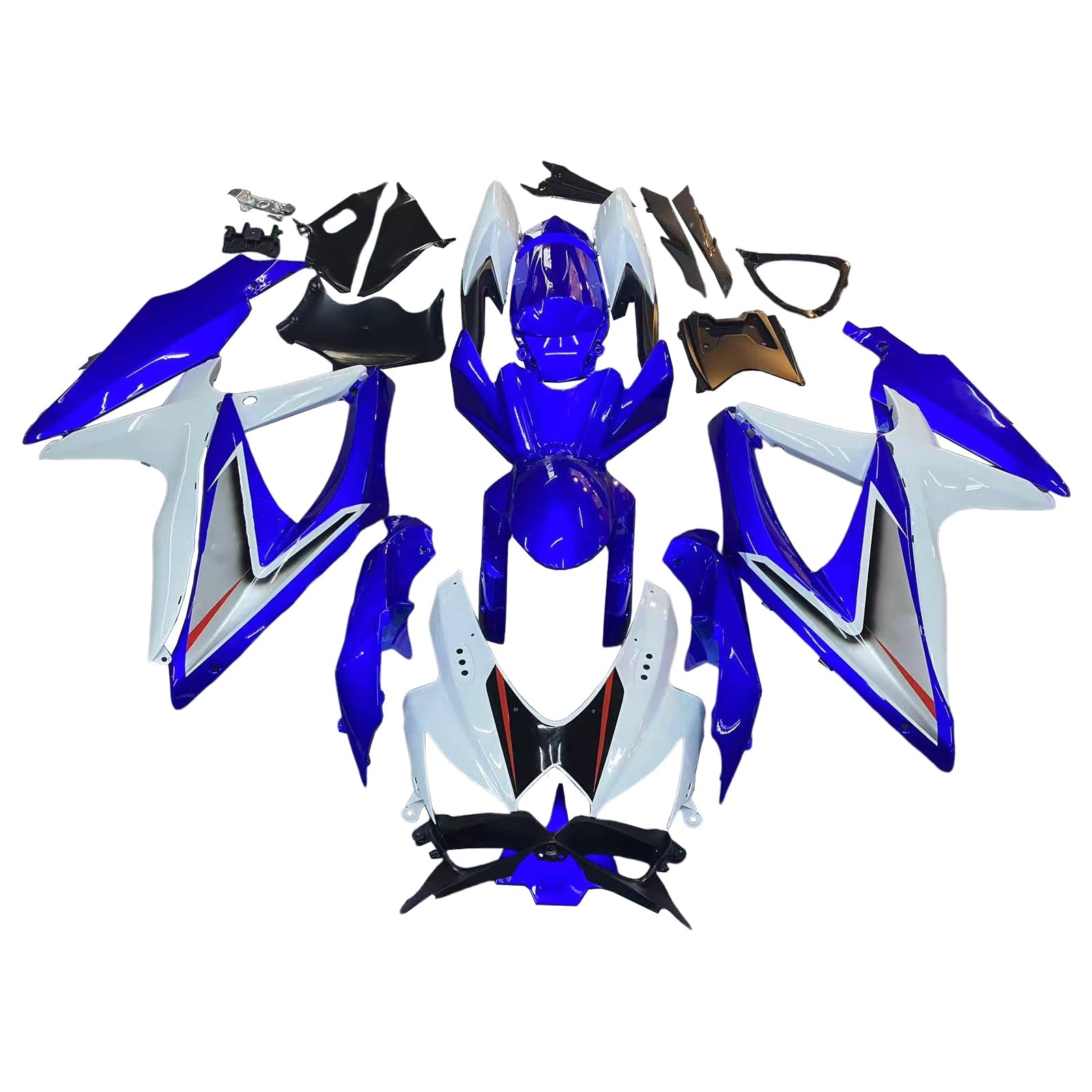 2008-2010 GSXR 600/750 Blue Bodywork Fairing ABS Injection Molded Plastics Set Generic