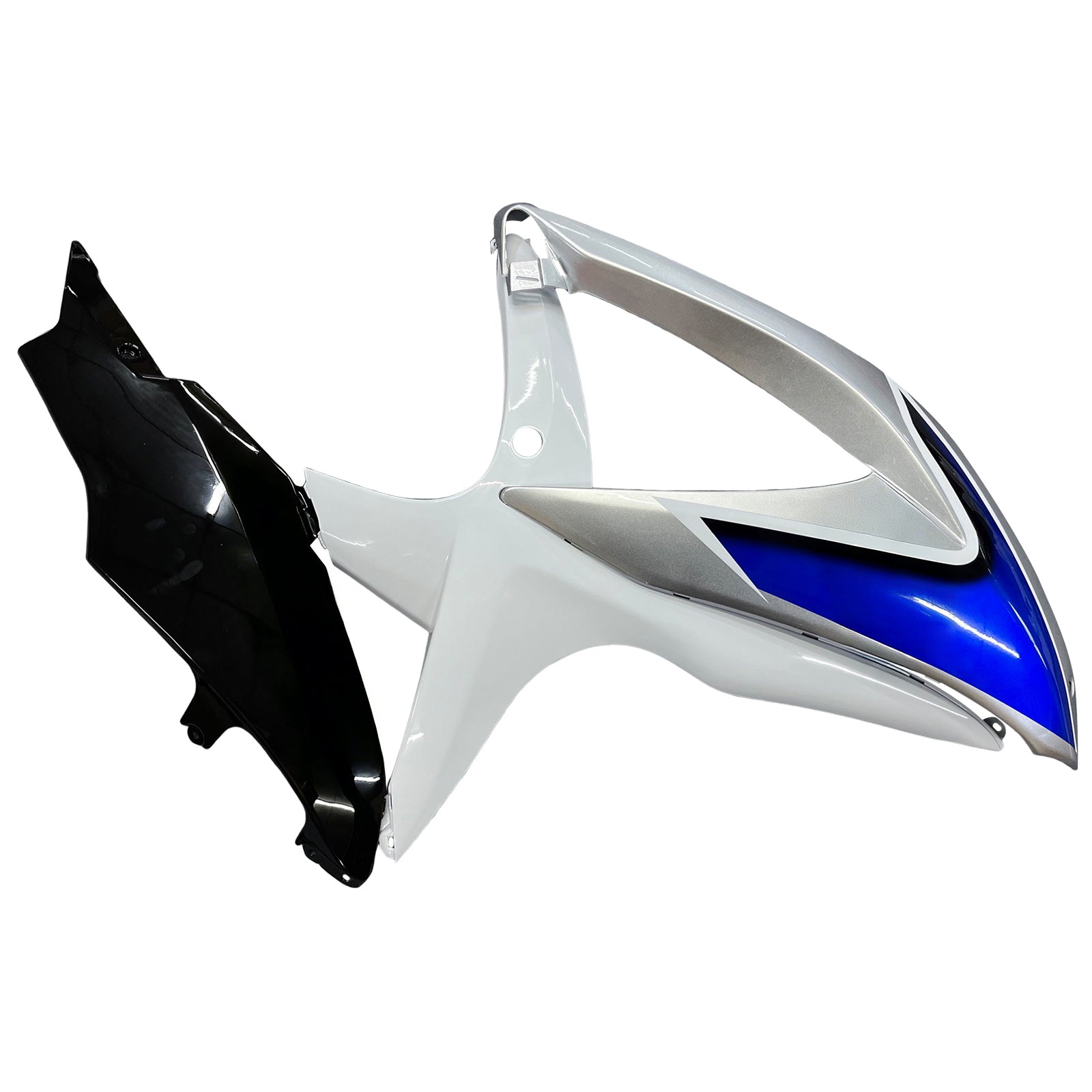 2008-2010 Suzuki GSXR 600 750 Silver White GSXR Racing Fairings Generic