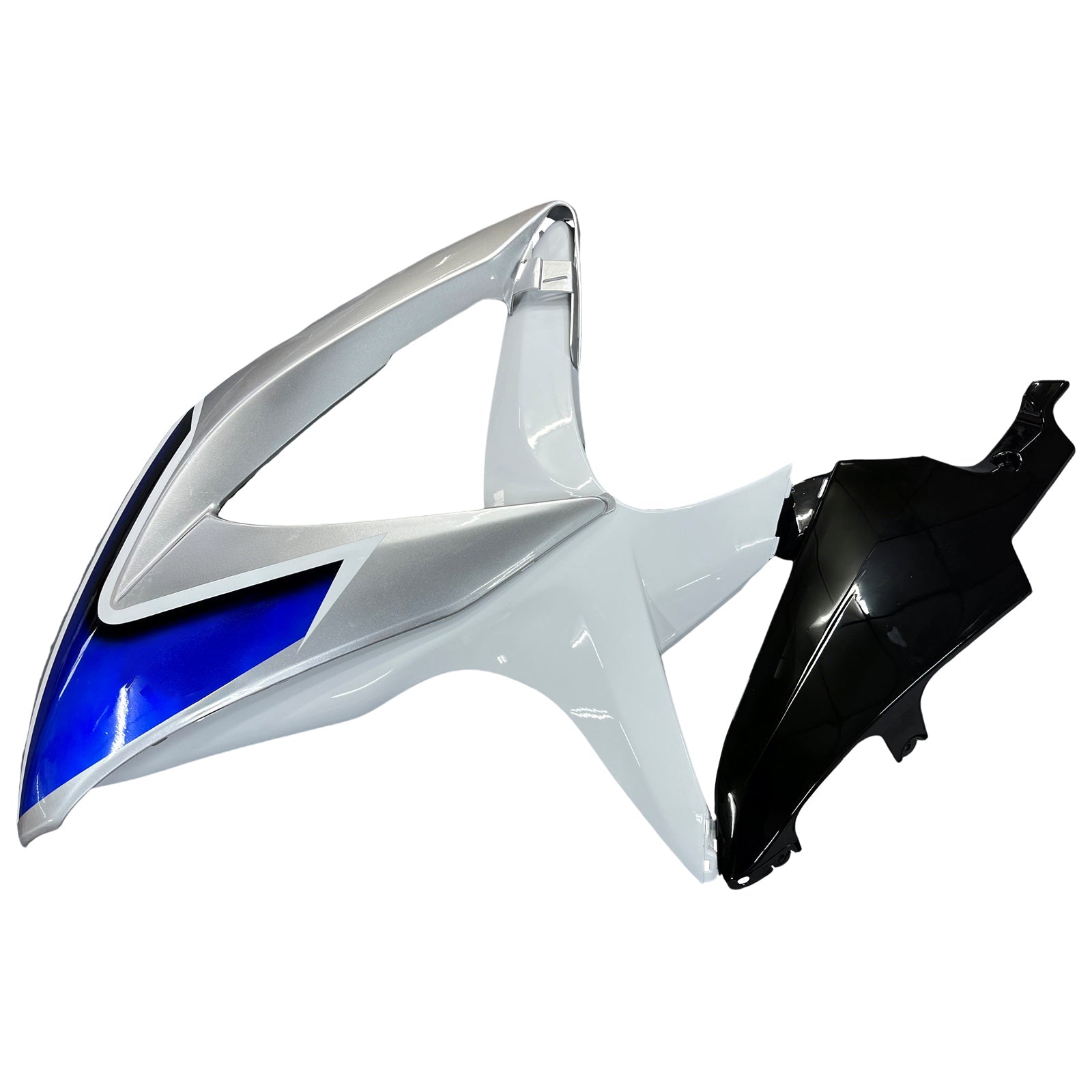 2008-2010 Suzuki GSXR 600 750 Silver White GSXR Racing Fairings Generic