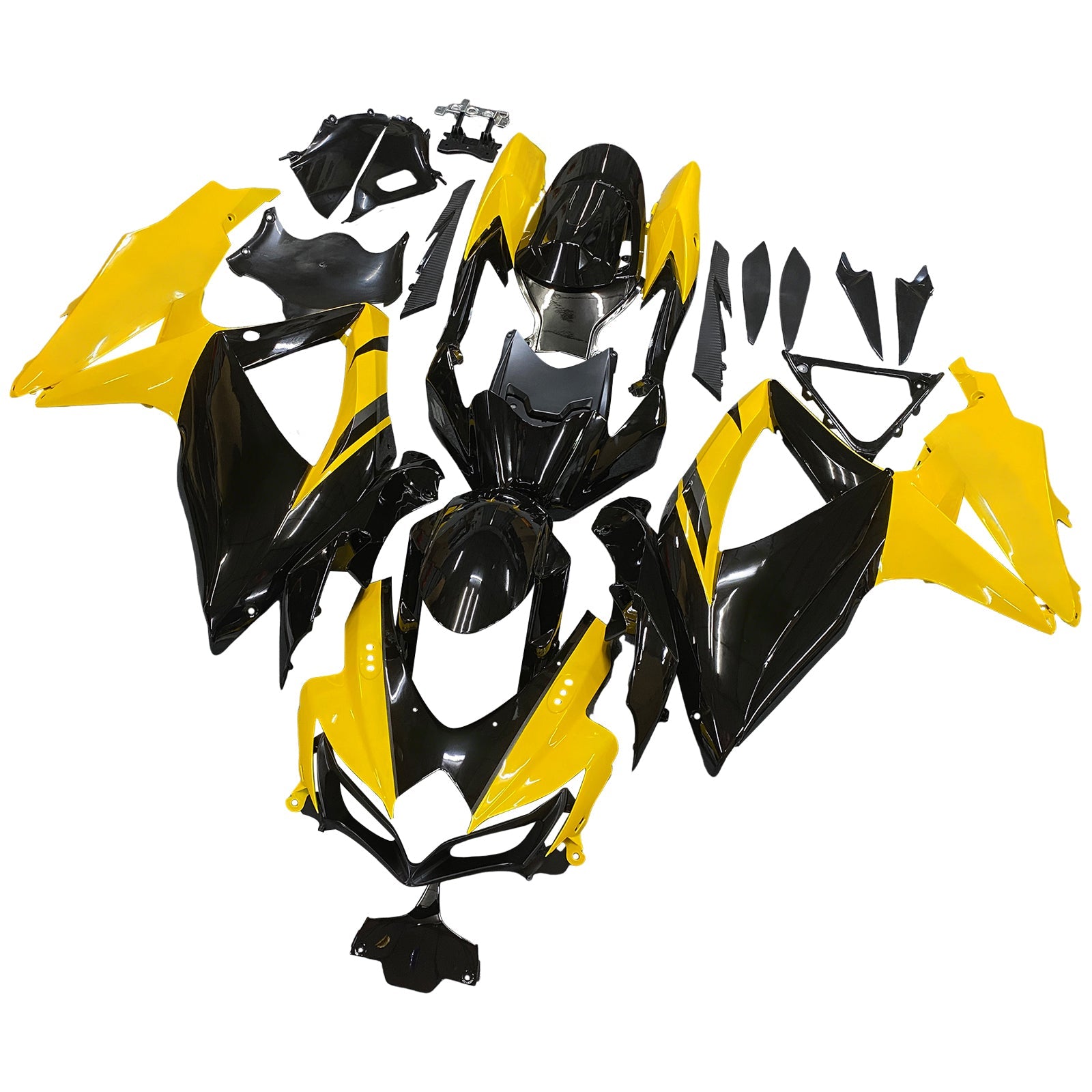 2008-2010 Suzuki GSXR 600 750 Black & Yellow GSXR Racing Fairings Generic