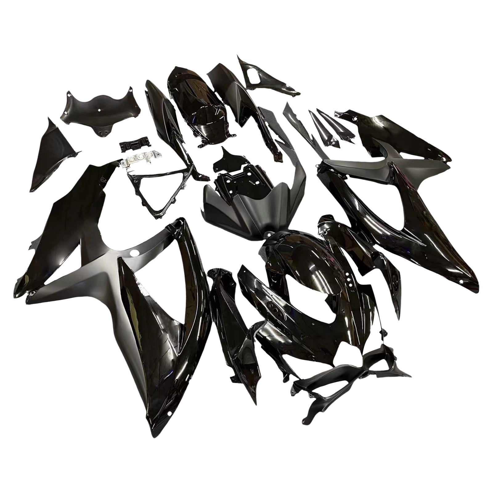 2008-2010 Suzuki GSXR 600 750 All Black Suzuki Racing Fairings Generic