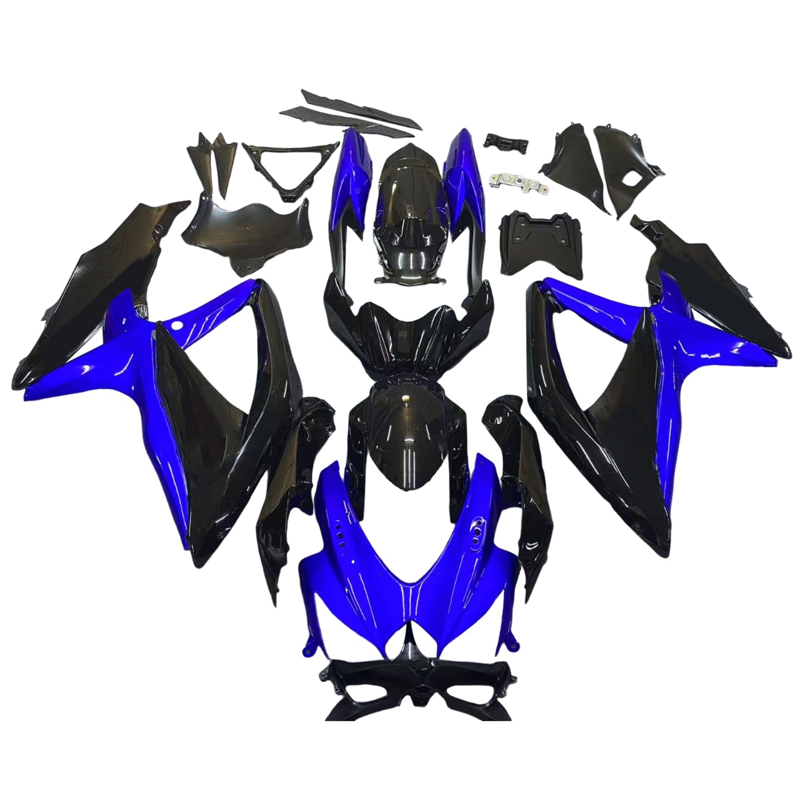 2008-2010 Suzuki GSXR 600 750 Blue Black GSXR Racing Fairings Generic