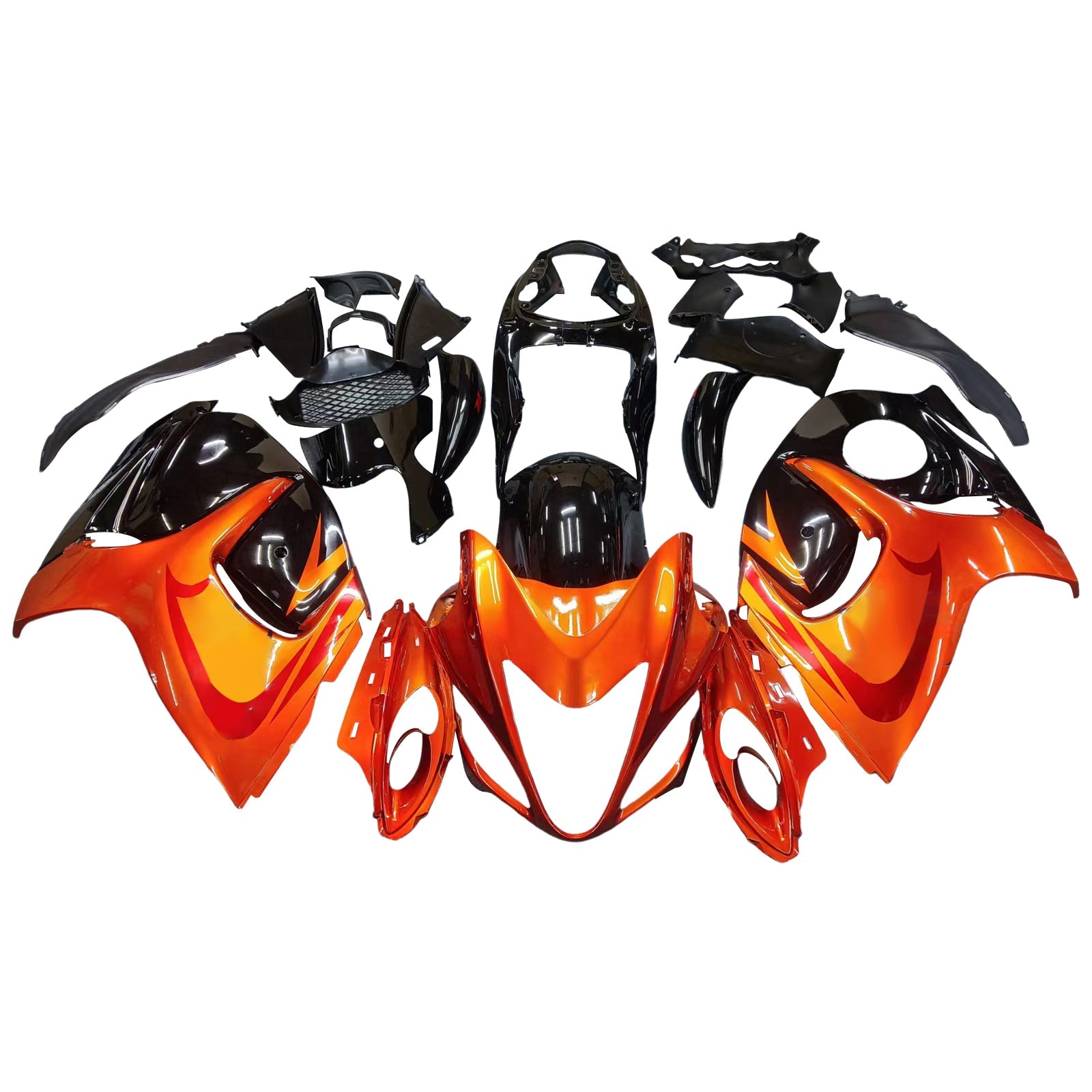 2008-2020 Suzuki GSX 1300 Hayabusa Orange Metallic & Black Hayabusa Racing Amotopart Fairings