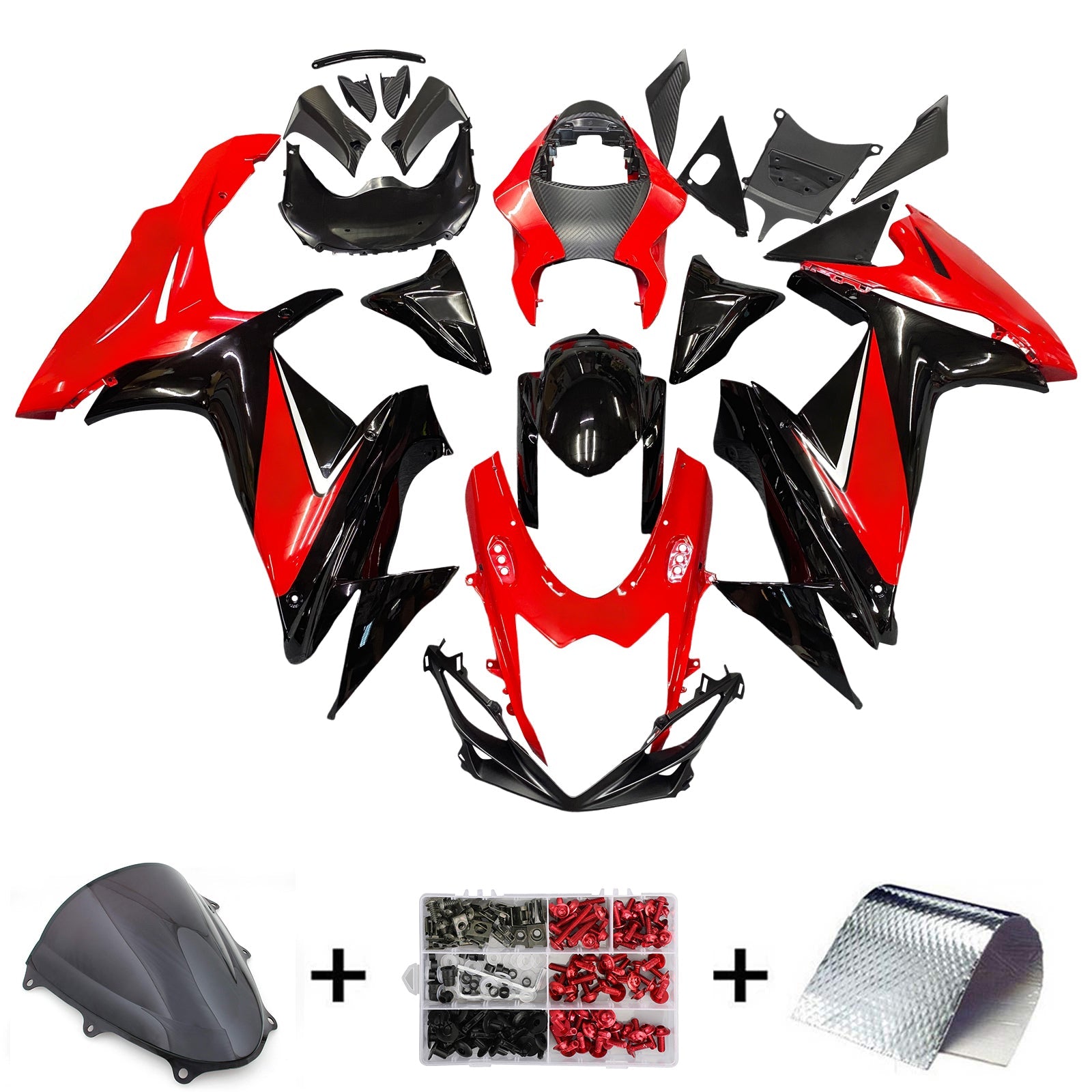 2011-2014 Suzuki K11 Fairing Black&Red Kit