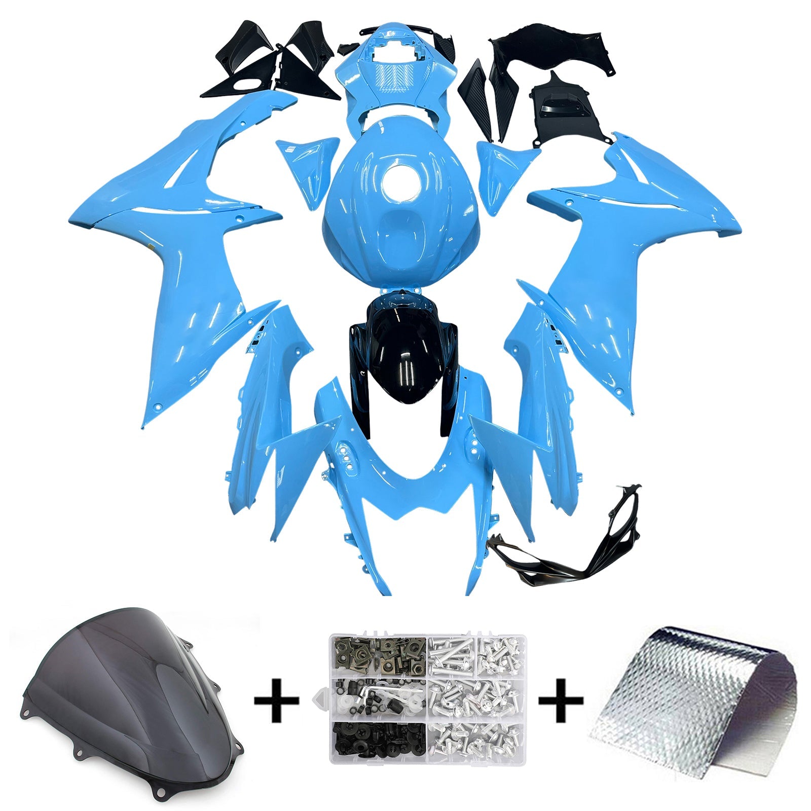 2011-2024 Suzuki GSXR 600/750 K11 Amotopart Injection Fairing Kit Bodywork Plastic ABS #101
