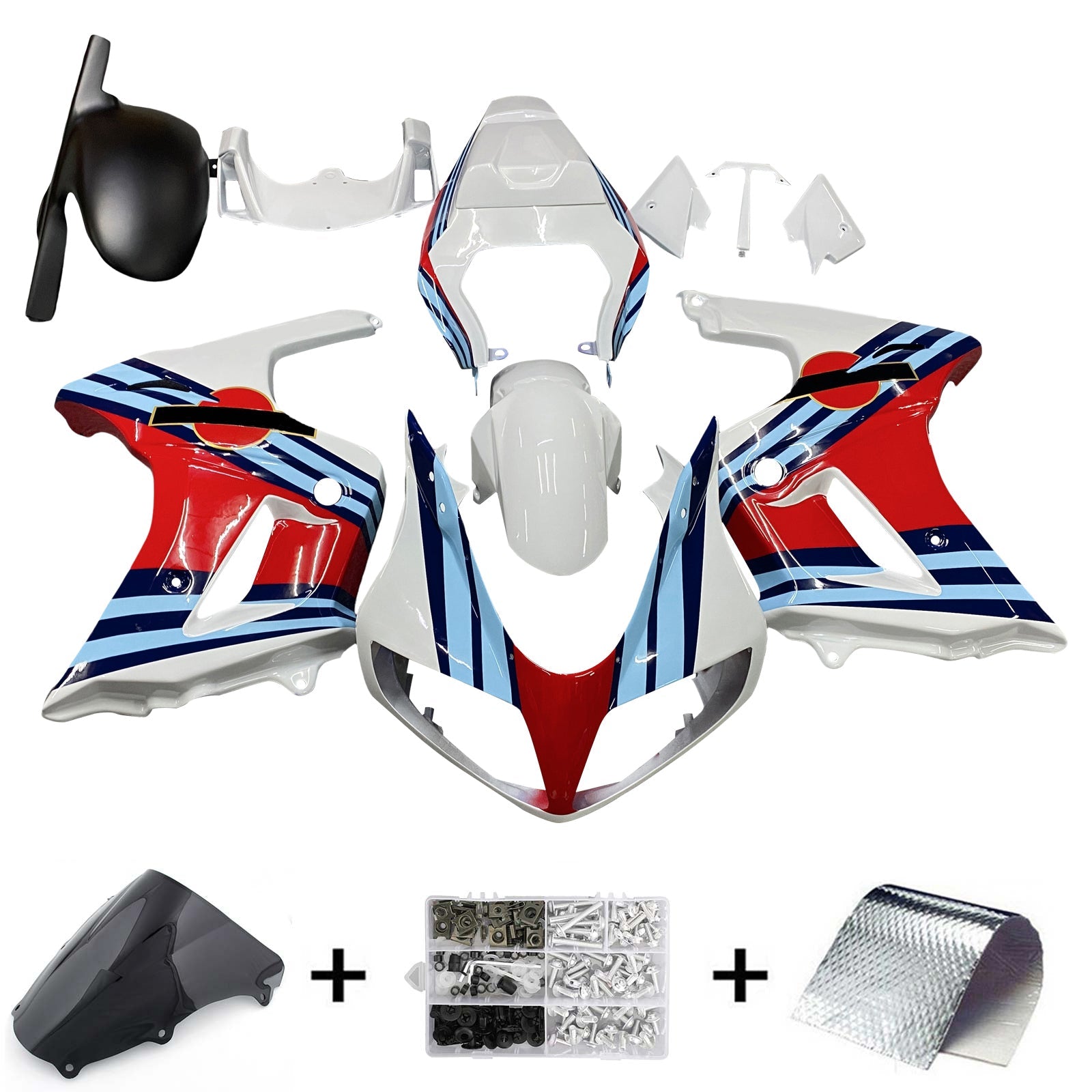 2003-2013 Suzuki SV650 Amotopart Injection Fairing Kit Bodywork Plastic ABS #101