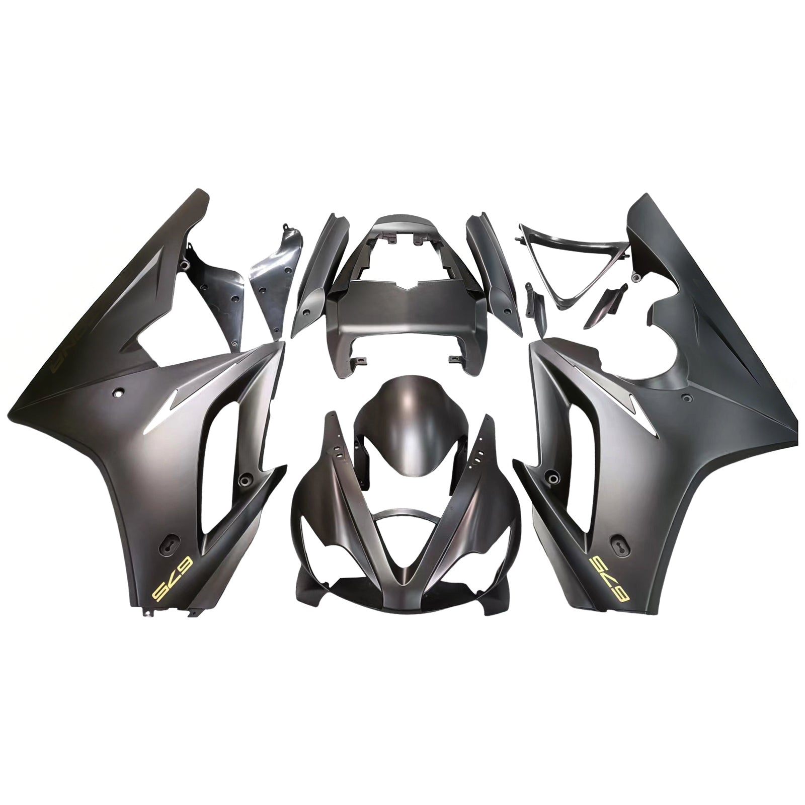 2006-2008 Triumph Daytona 675 Black Bodywork Fairing ABS Injection Molding 9# Generic