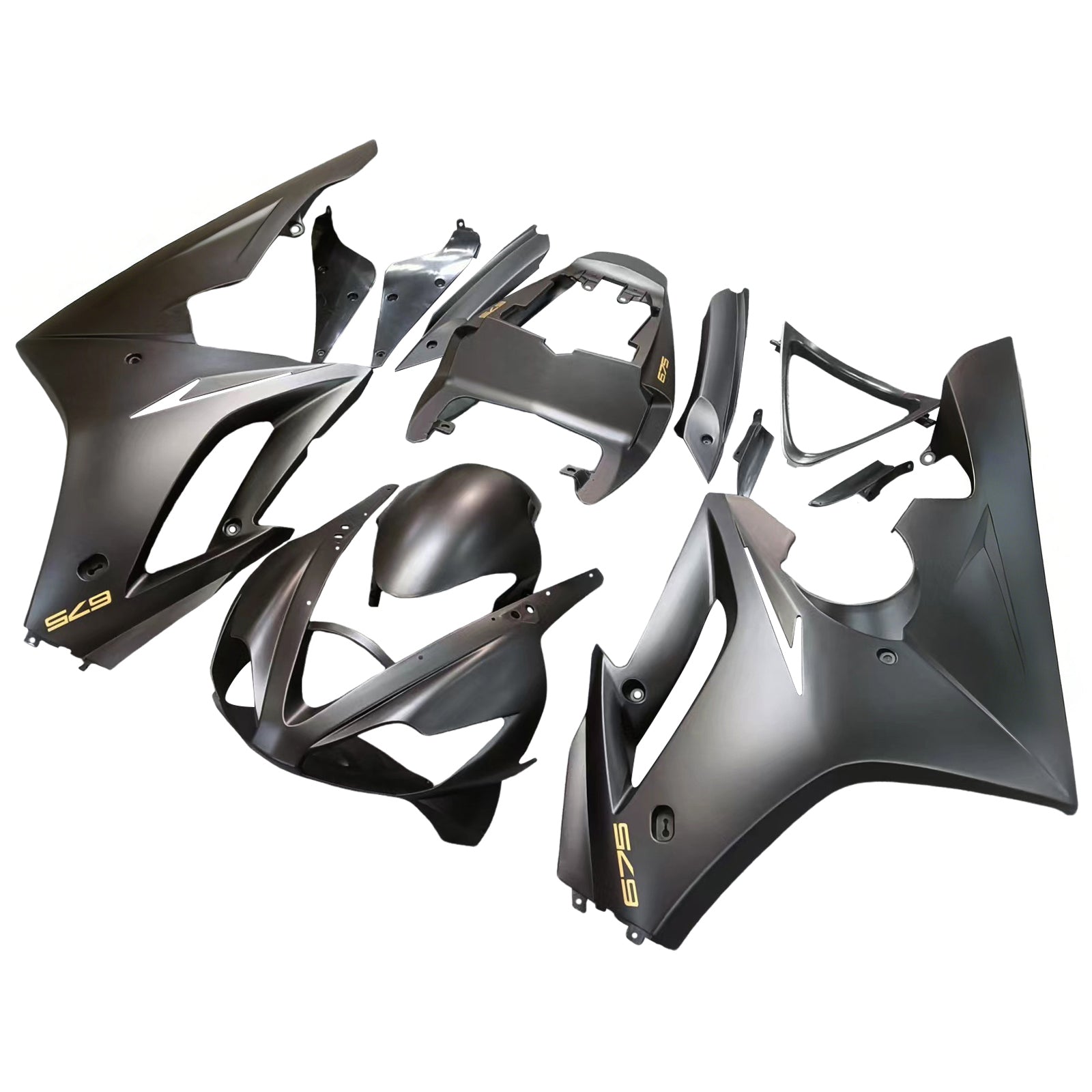 2006-2008 Triumph Daytona 675 Black Bodywork Fairing ABS Injection Molding 9# Generic