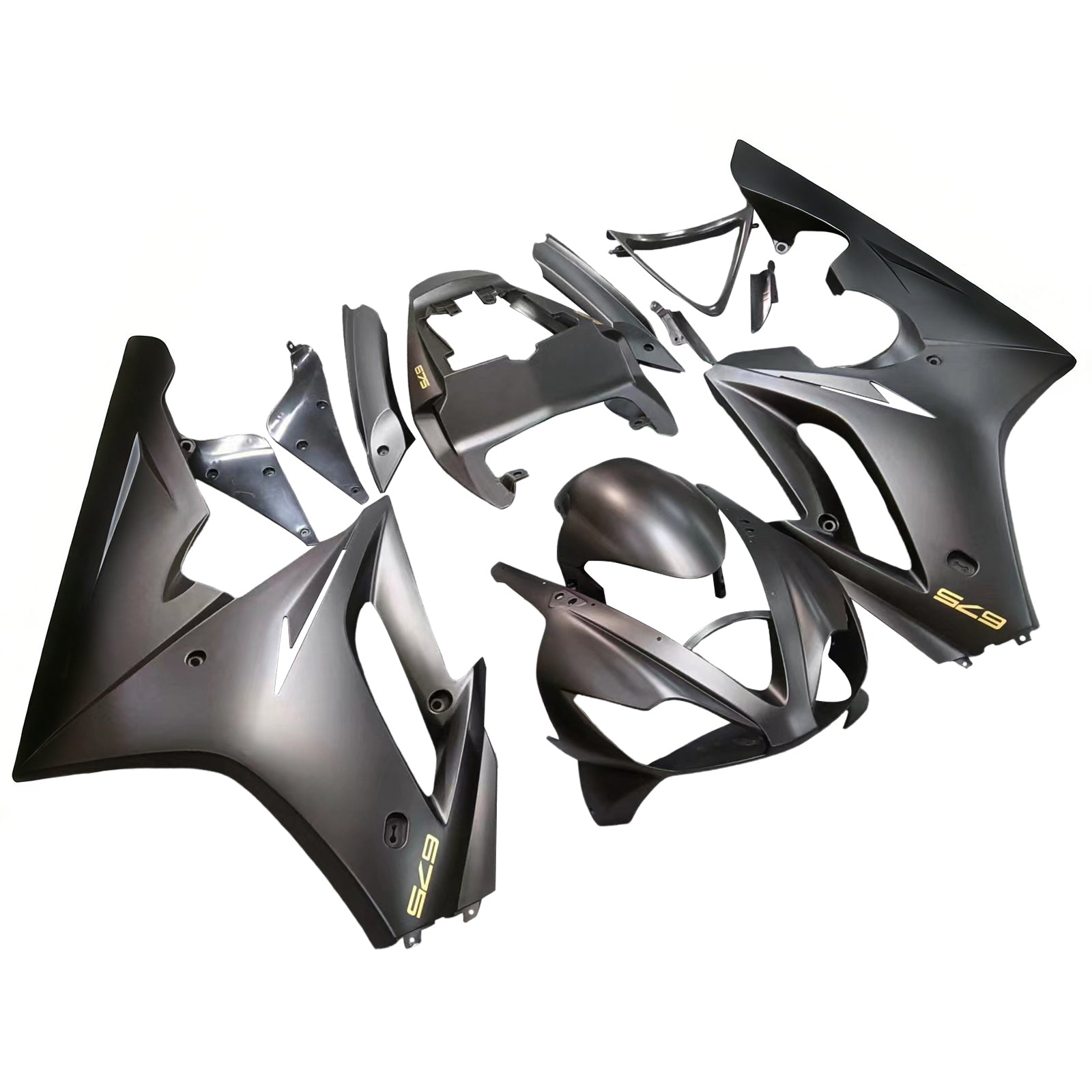 2006-2008 Triumph Daytona 675 Black Bodywork Fairing ABS Injection Molding 9# Generic