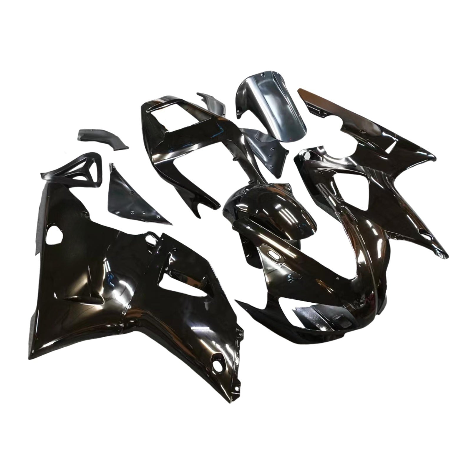 1998-1999 Yamaha YZF-R1 Black Racing Fairings Generic