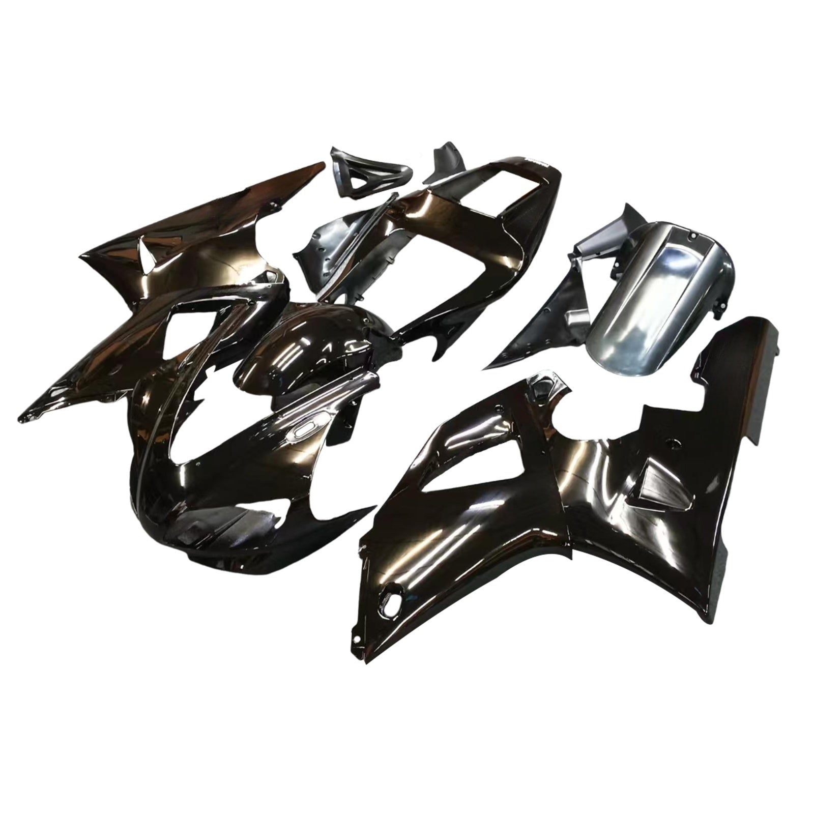 1998-1999 Yamaha YZF-R1 Black Racing Fairings Generic