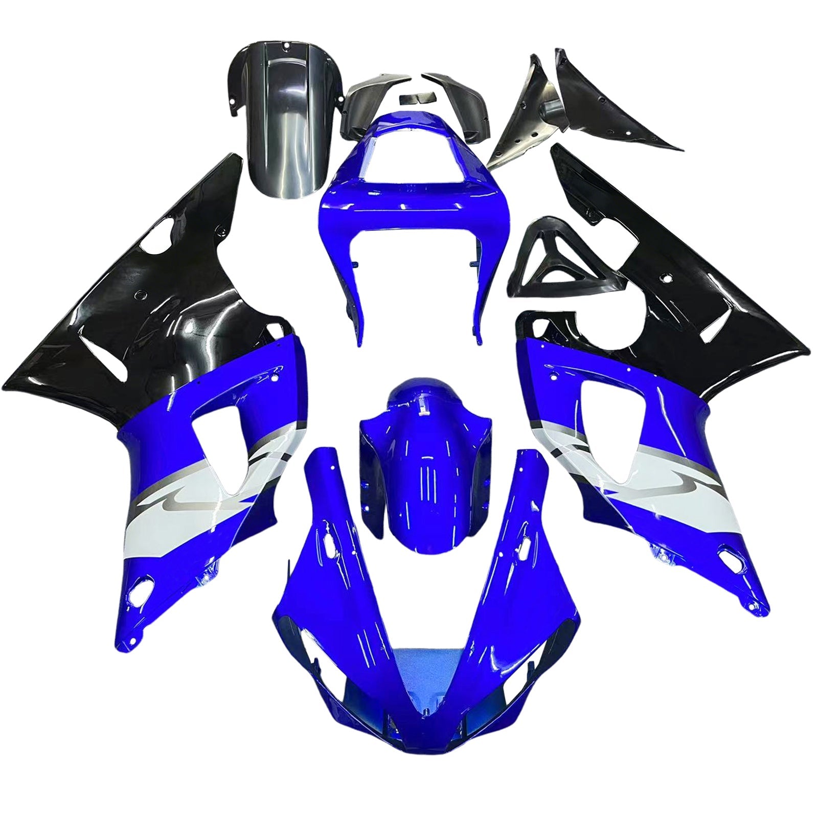 2000-2001 Yamaha YZF-R1 Blue Black R1 Racing Amotopart Fairings Customs Fairing