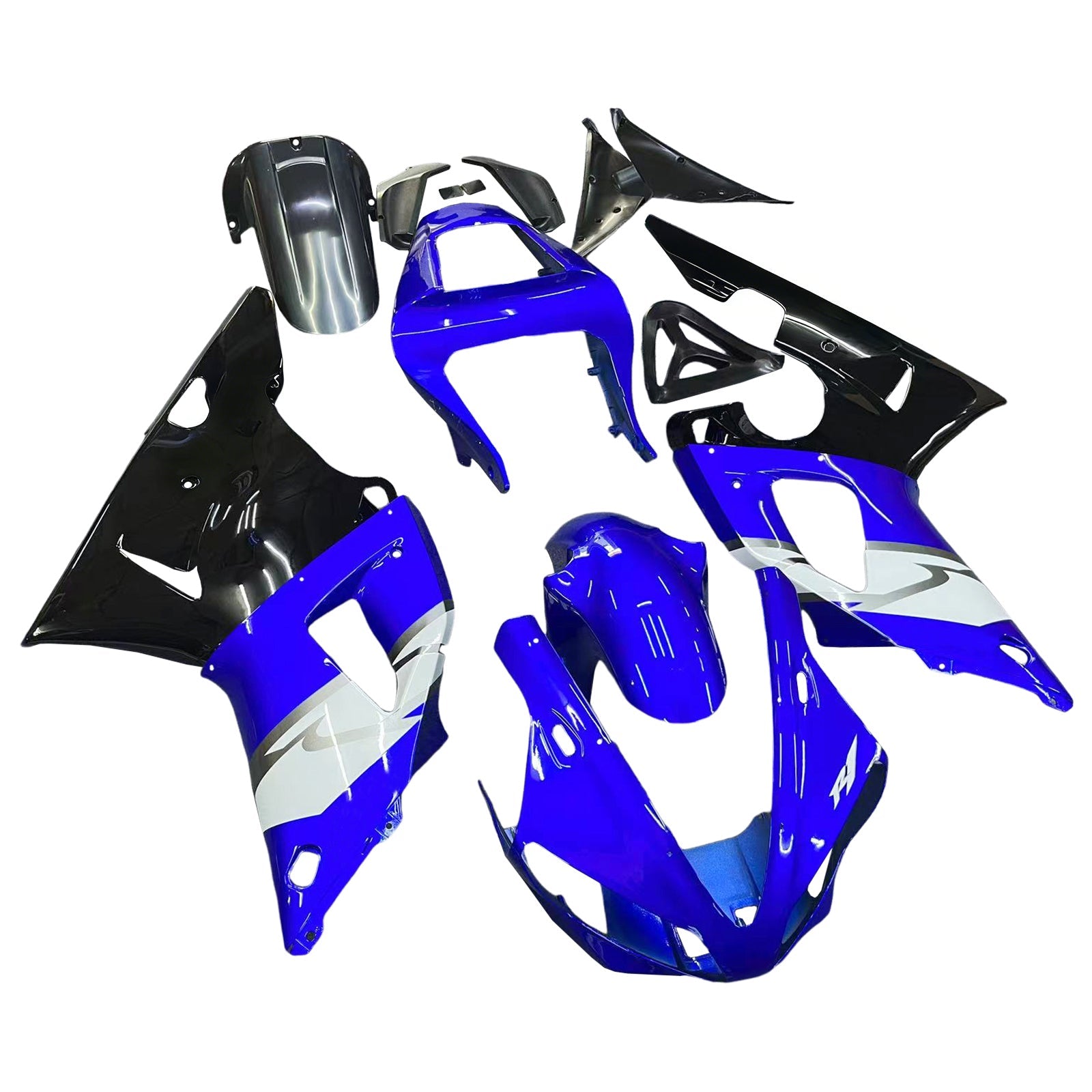 2000-2001 Yamaha YZF-R1 Blue Black R1 Racing Amotopart Fairings Customs Fairing