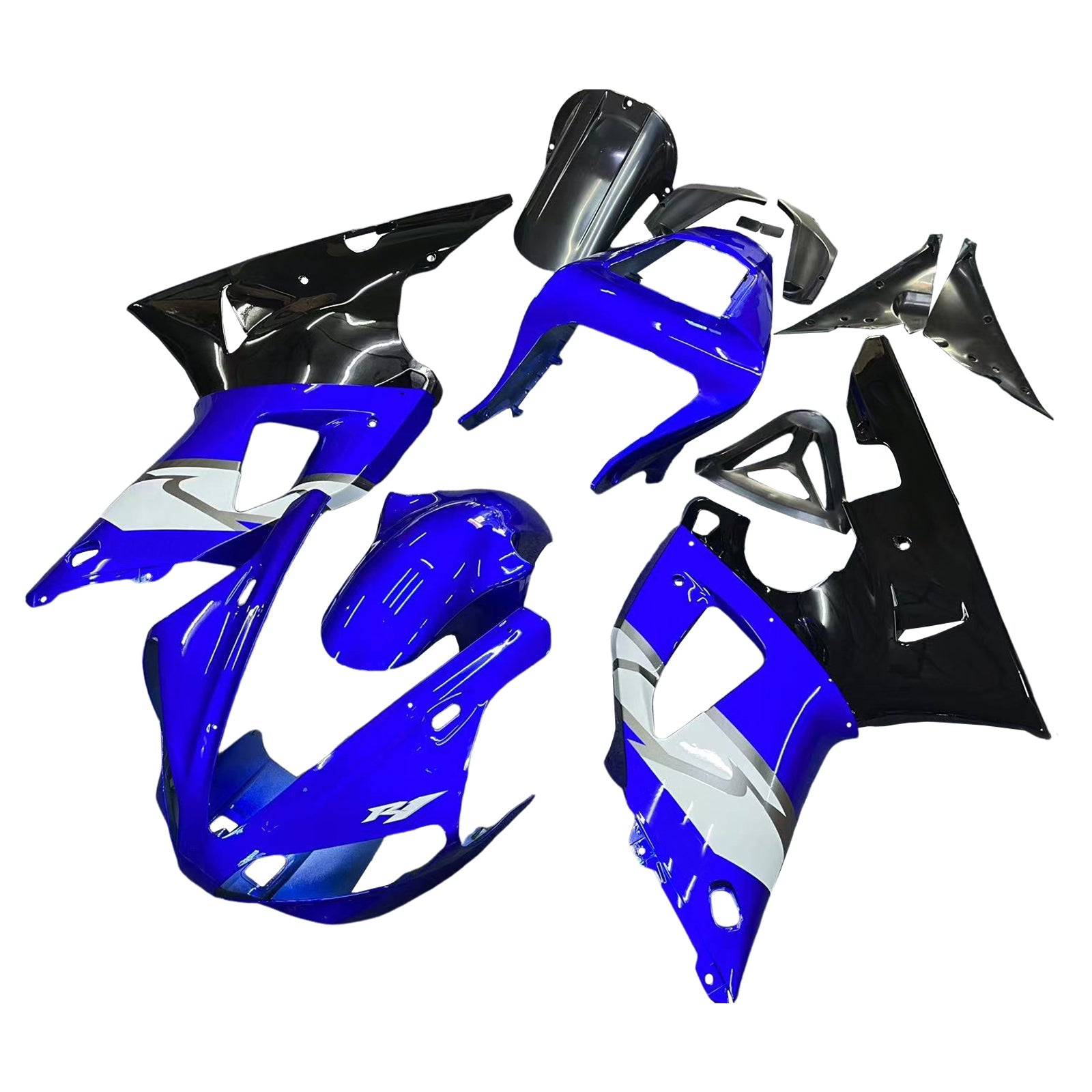 2000-2001 Yamaha YZF-R1 Blue Black R1 Racing Amotopart Fairings Customs Fairing