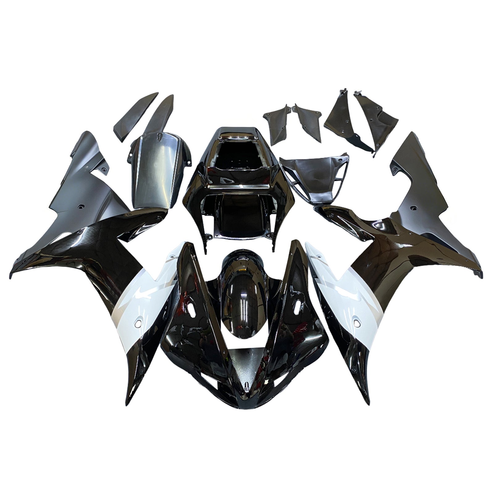 2002-2003 Yamaha YZF-R1 Black R1 Racing Amotopart Fairings Customs Fairing