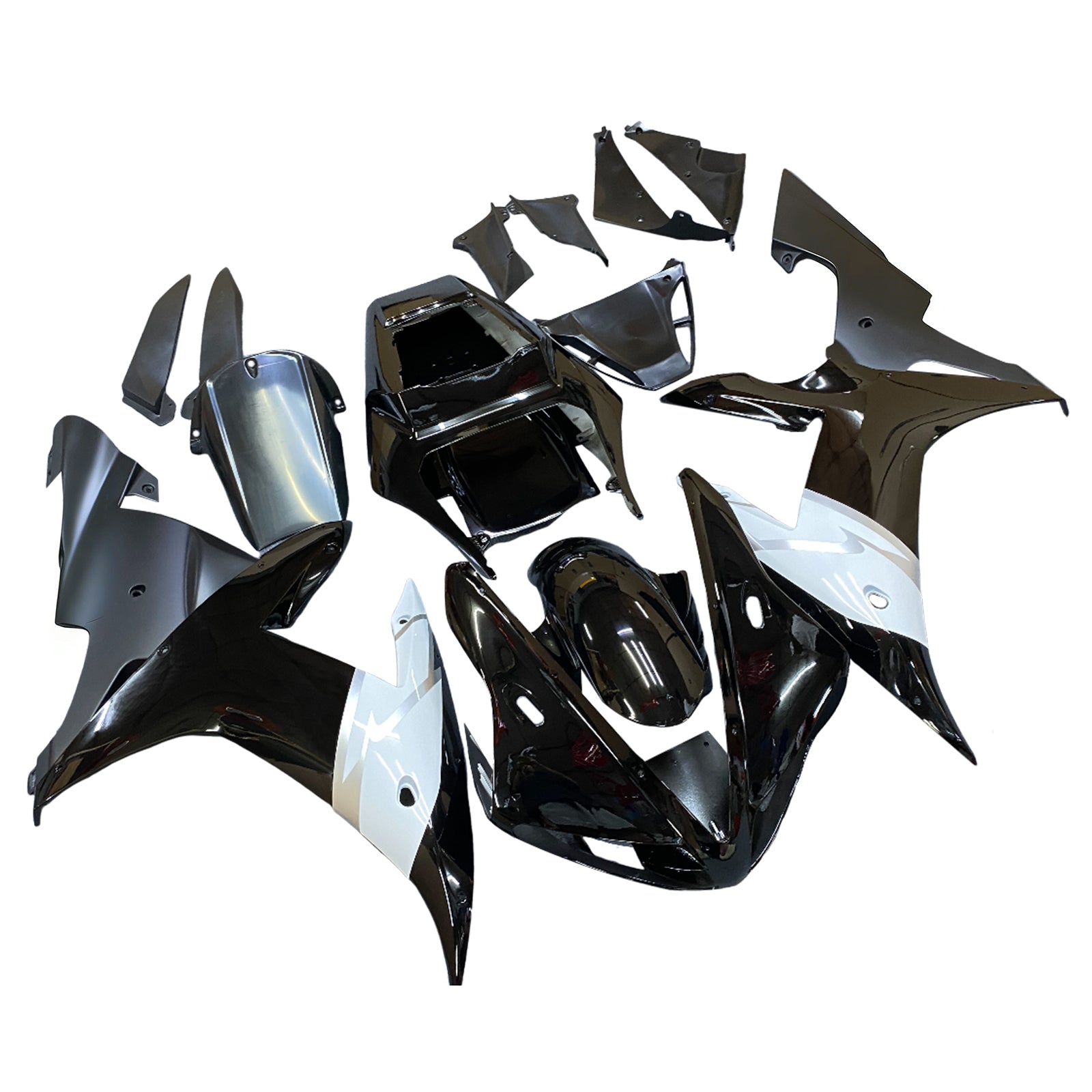 2002-2003 Yamaha YZF-R1 Black R1 Racing Amotopart Fairings Customs Fairing