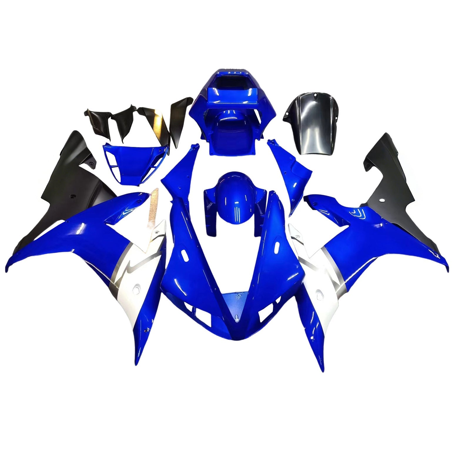 2002-2003 YZF 1000 R1 Blue Bodywork Fairing ABS Injection Molded Plastics Set Generic