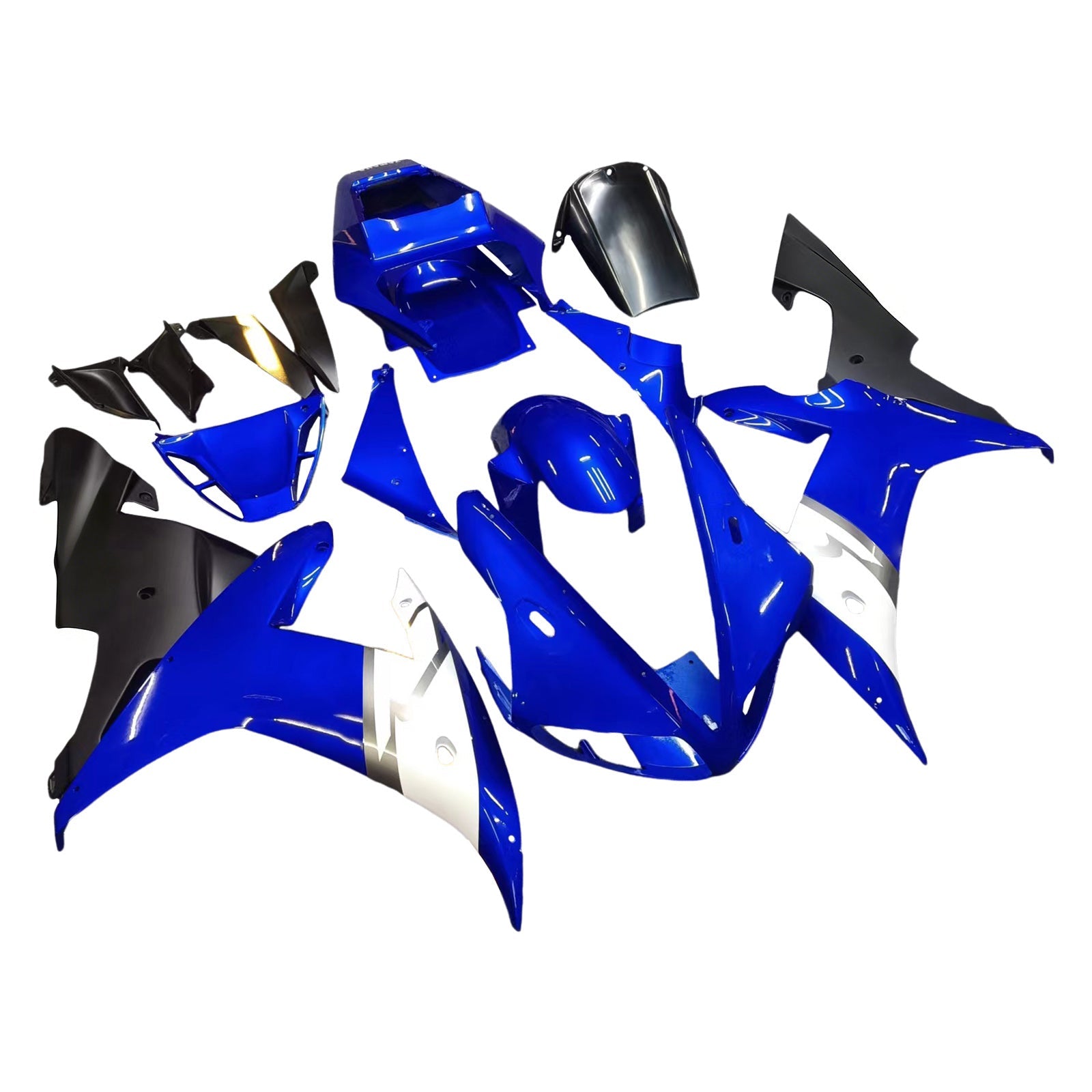 2002-2003 YZF 1000 R1 Blue Bodywork Fairing ABS Injection Molded Plastics Set Generic
