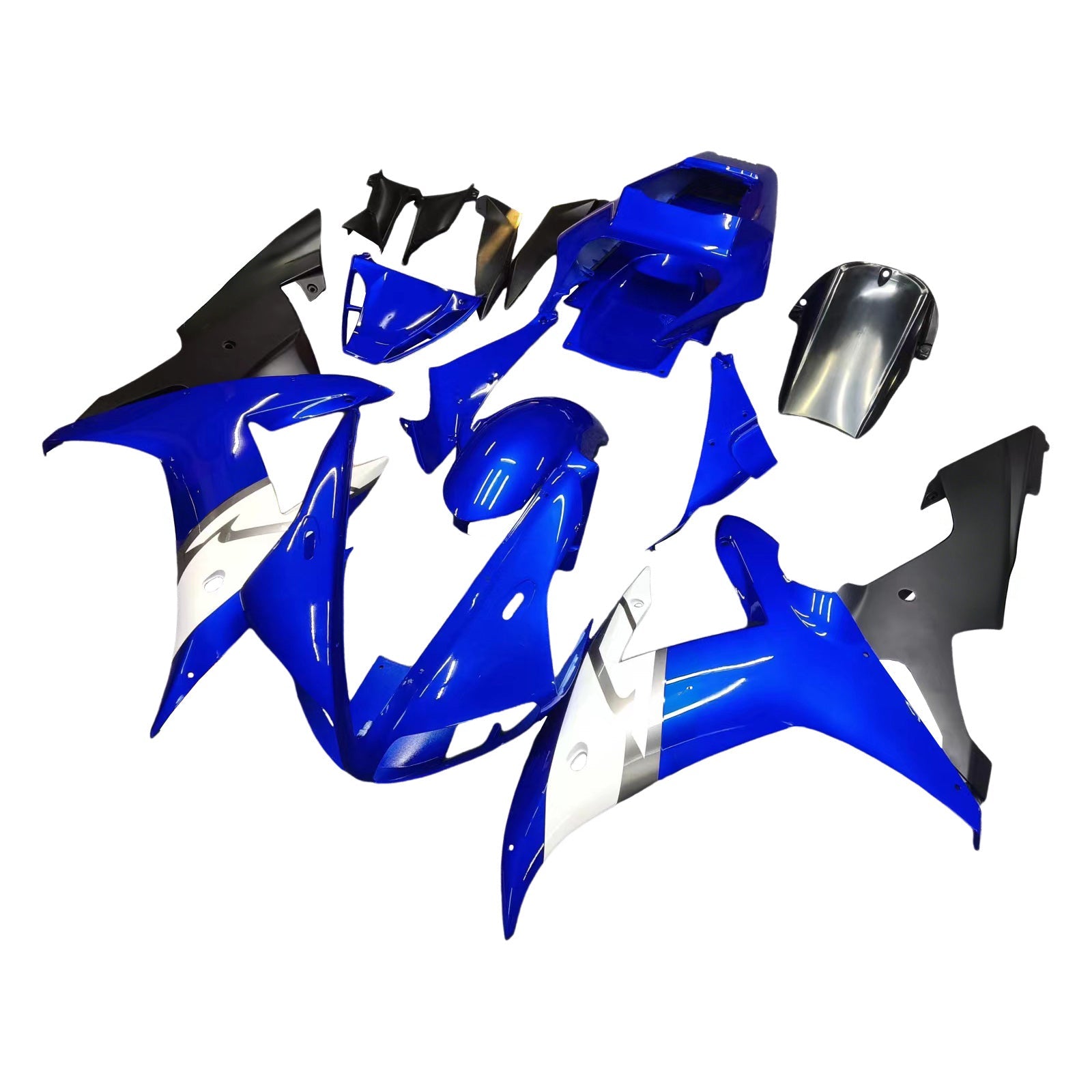 2002-2003 YZF 1000 R1 Blue Bodywork Fairing ABS Injection Molded Plastics Set Generic