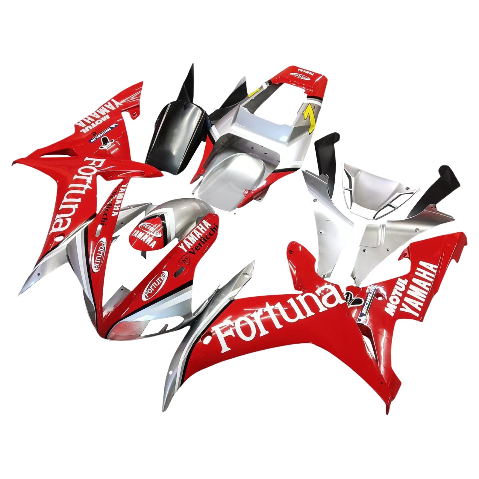 2002-2003 YZF 1000 R1 Red Bodywork Fairing ABS Injection Molded Plastics Set Generic